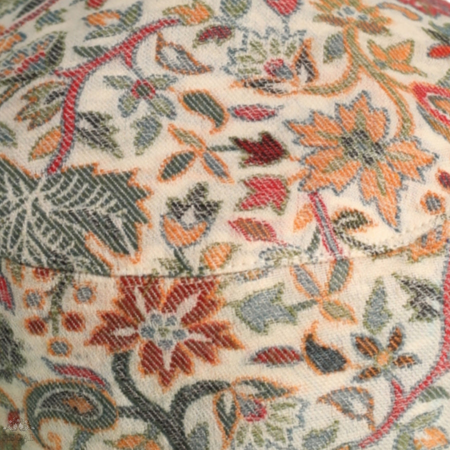 White Kani Print Cap