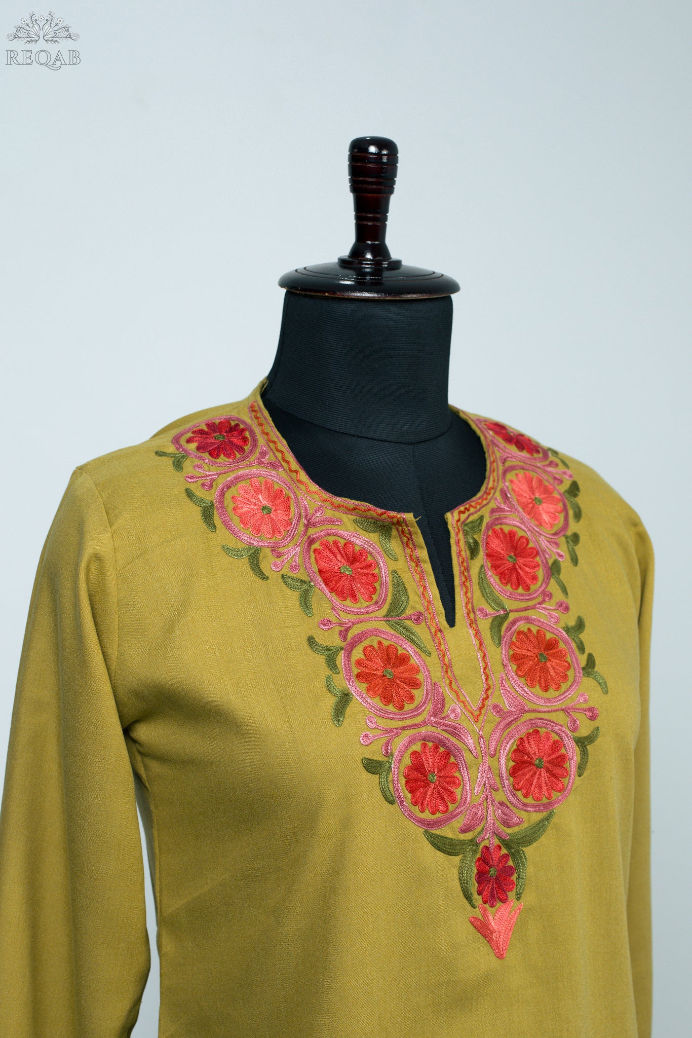 Luxor Gold Summer Cool Top with Aari Embroidery