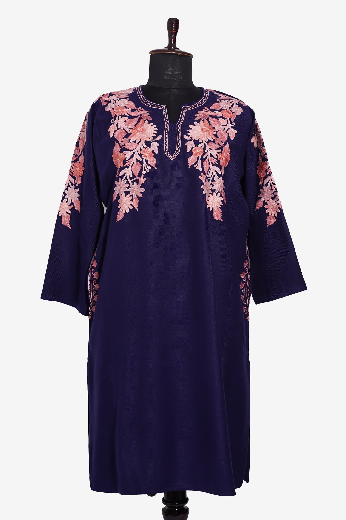 Misty Lagoon Pheran with Aari Embroidery