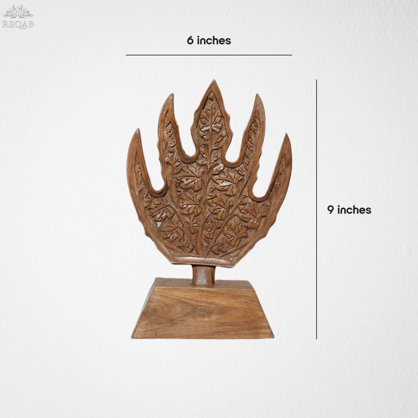 Chinar Leaf Full Carved With Stand (Small)