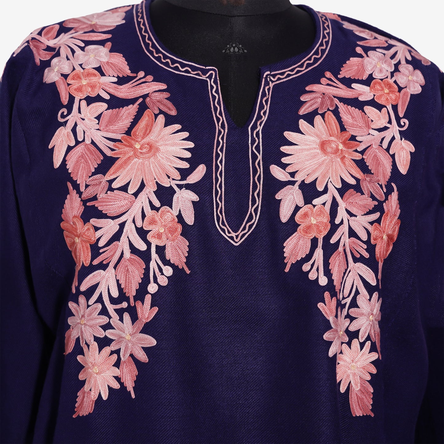 Misty Lagoon Pheran with Aari Embroidery