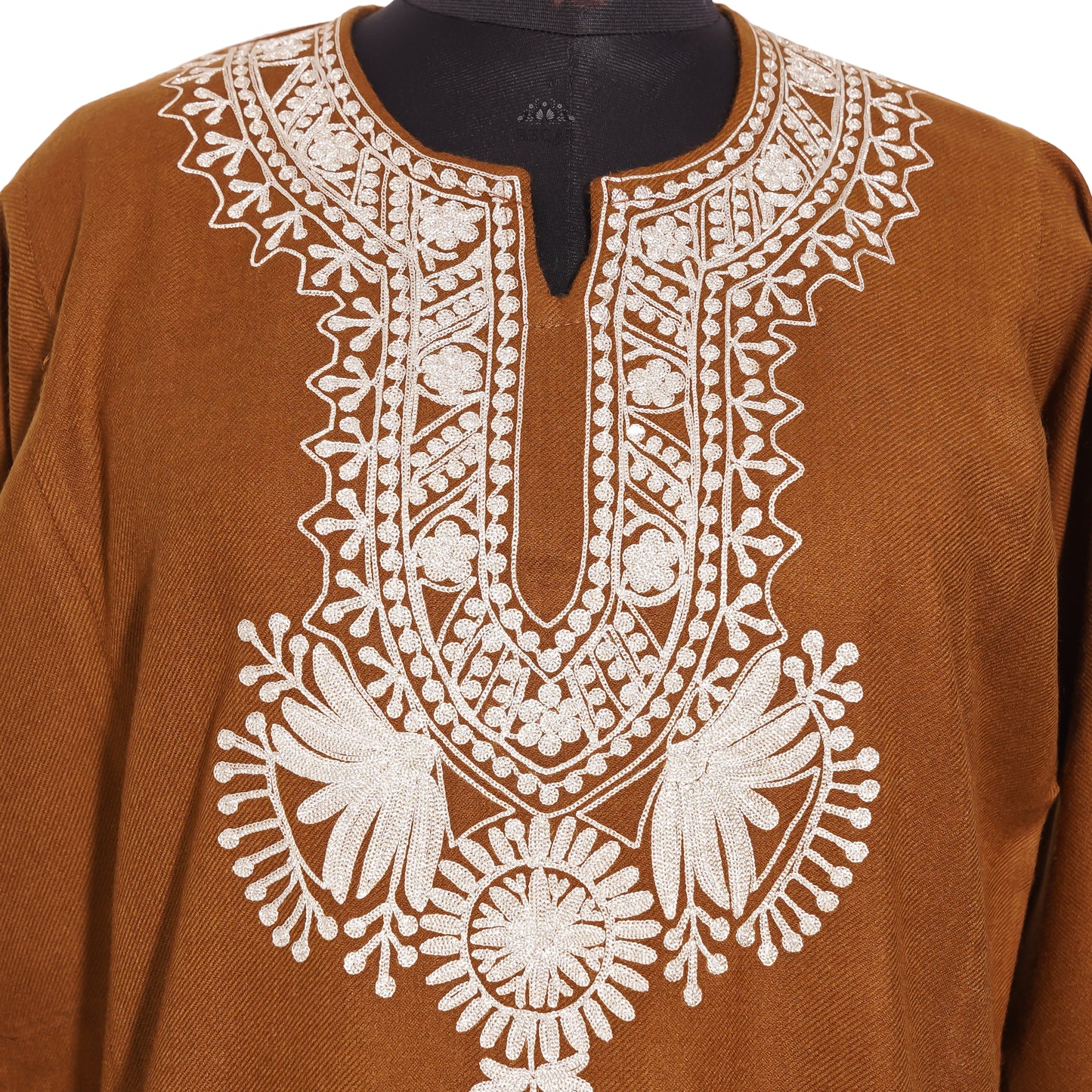 Harvest Soil Pheran with Zari Embroidery