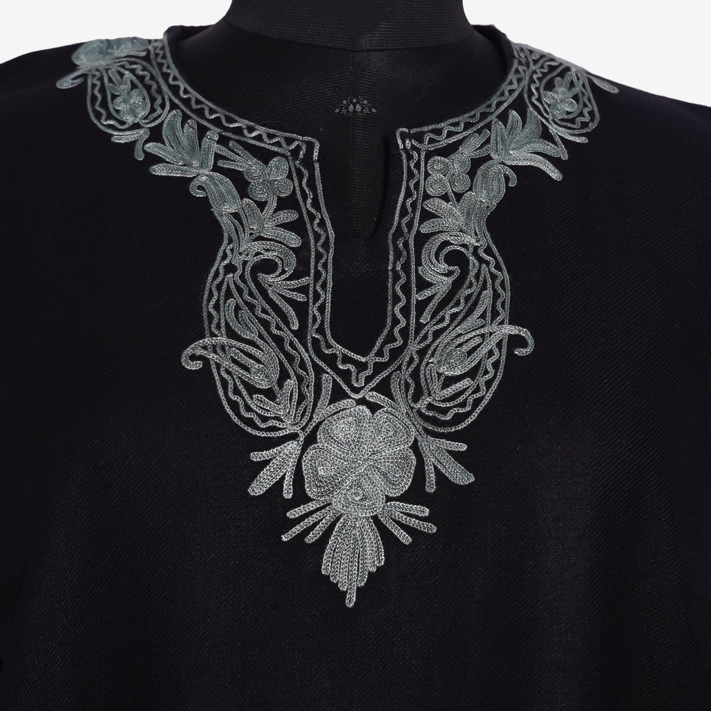 Twilight Mist Pheran with Aari Embroidery