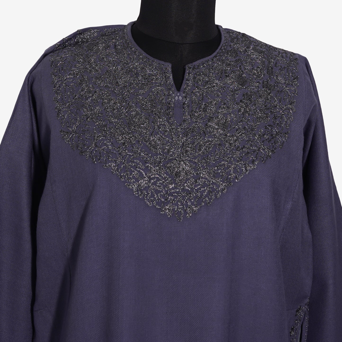 Twilight Fog Pheran with Zari Embroidery