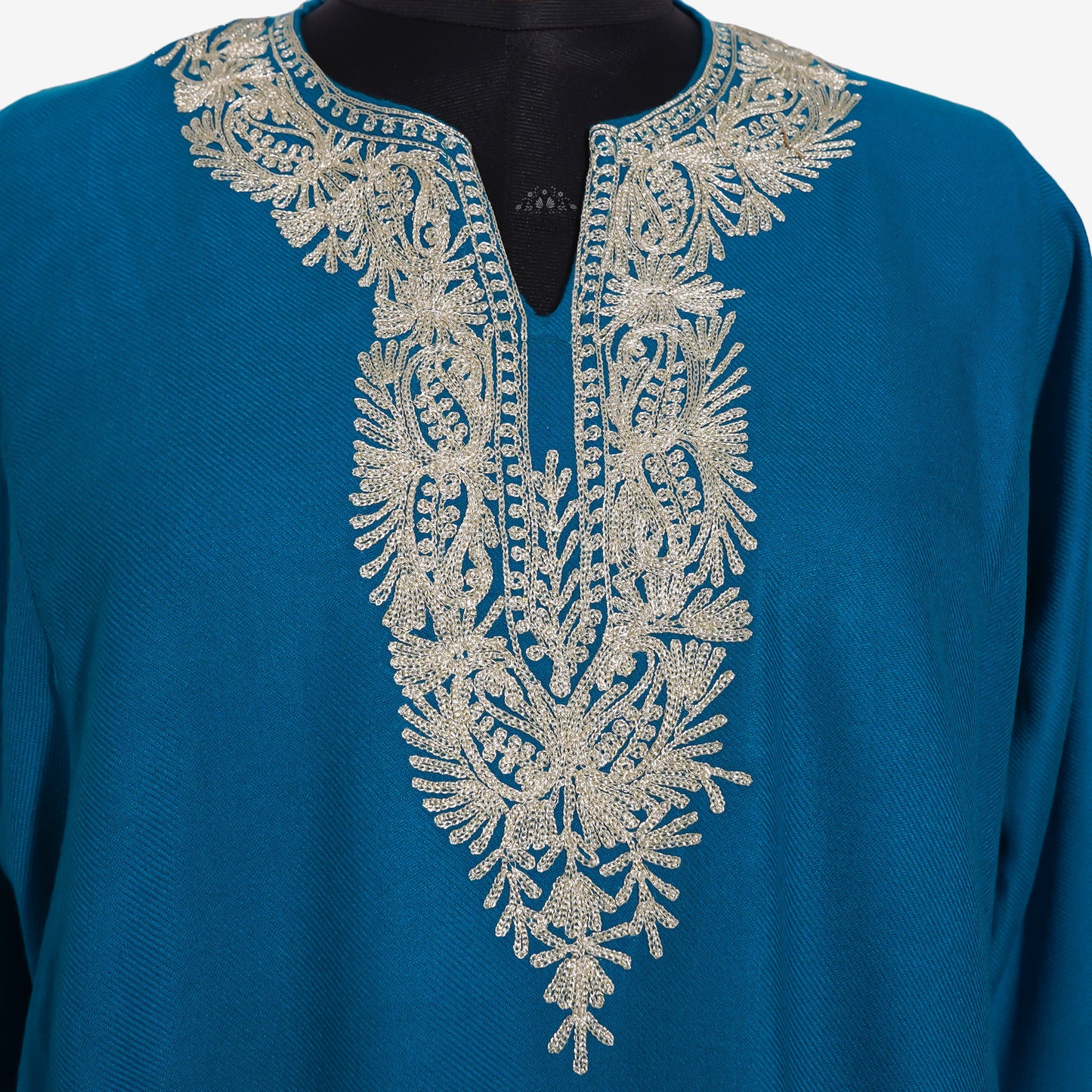 Electric Blue Pheran with Zari Embroidery
