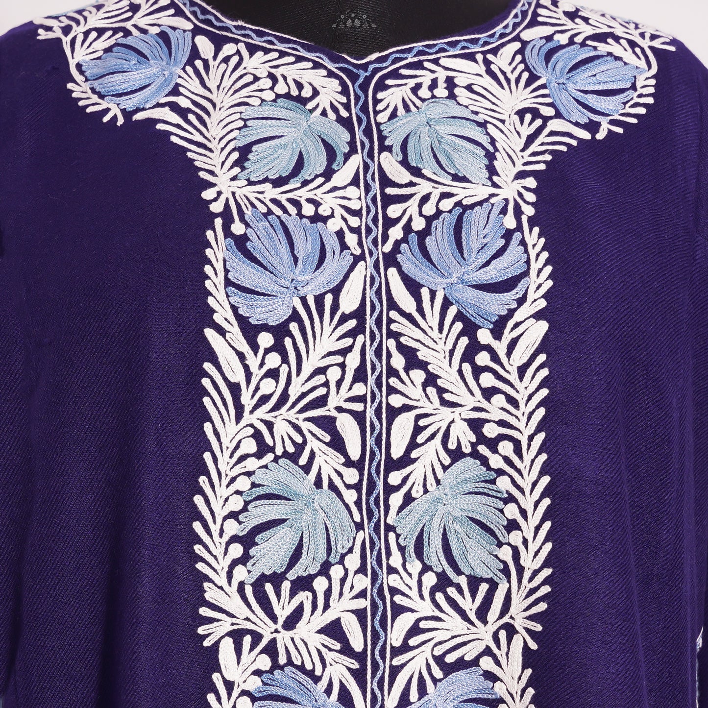 Russian Violet Pheran with Aari Embroidery