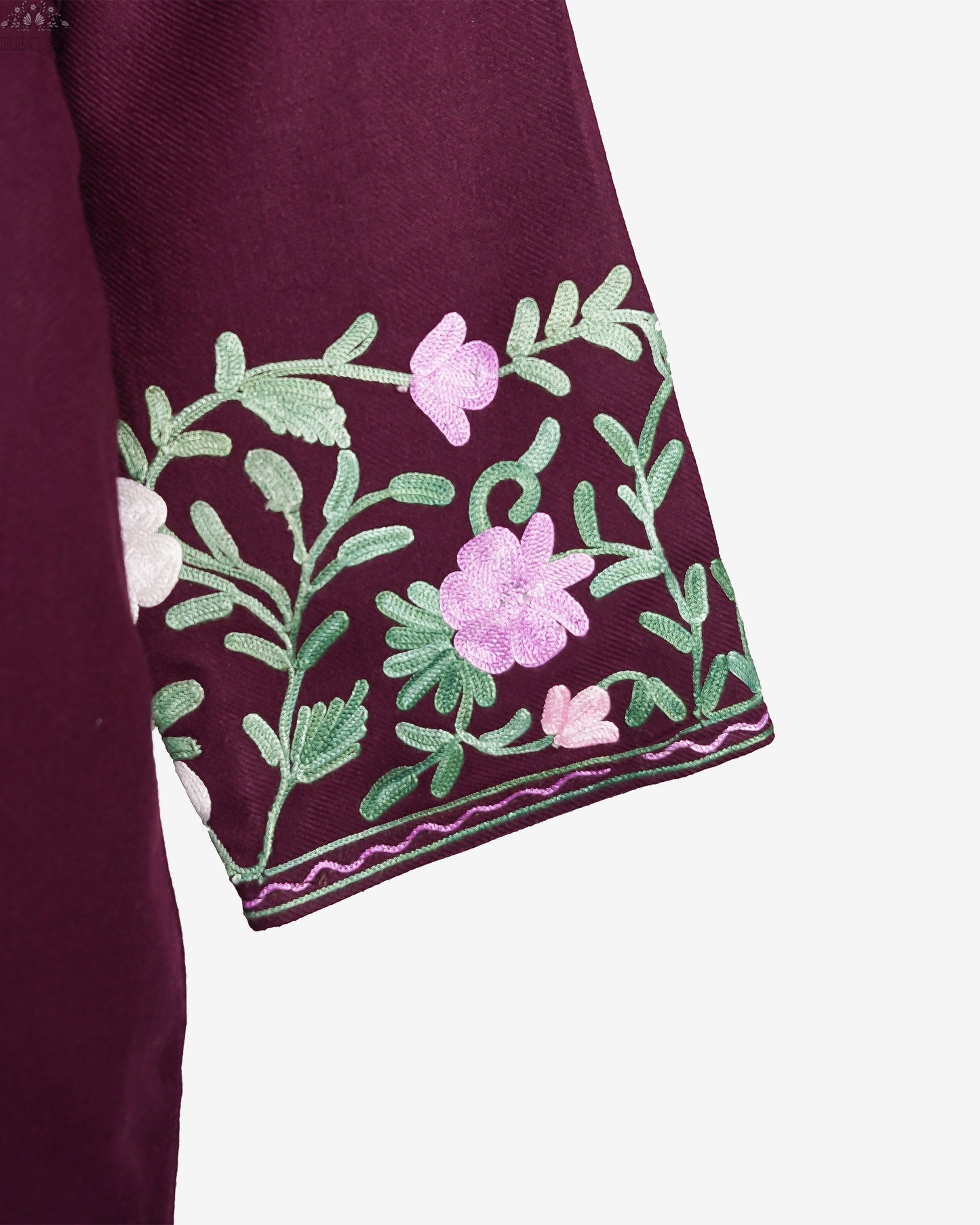 Crimson Bloom Jacket with Aari Embroidery