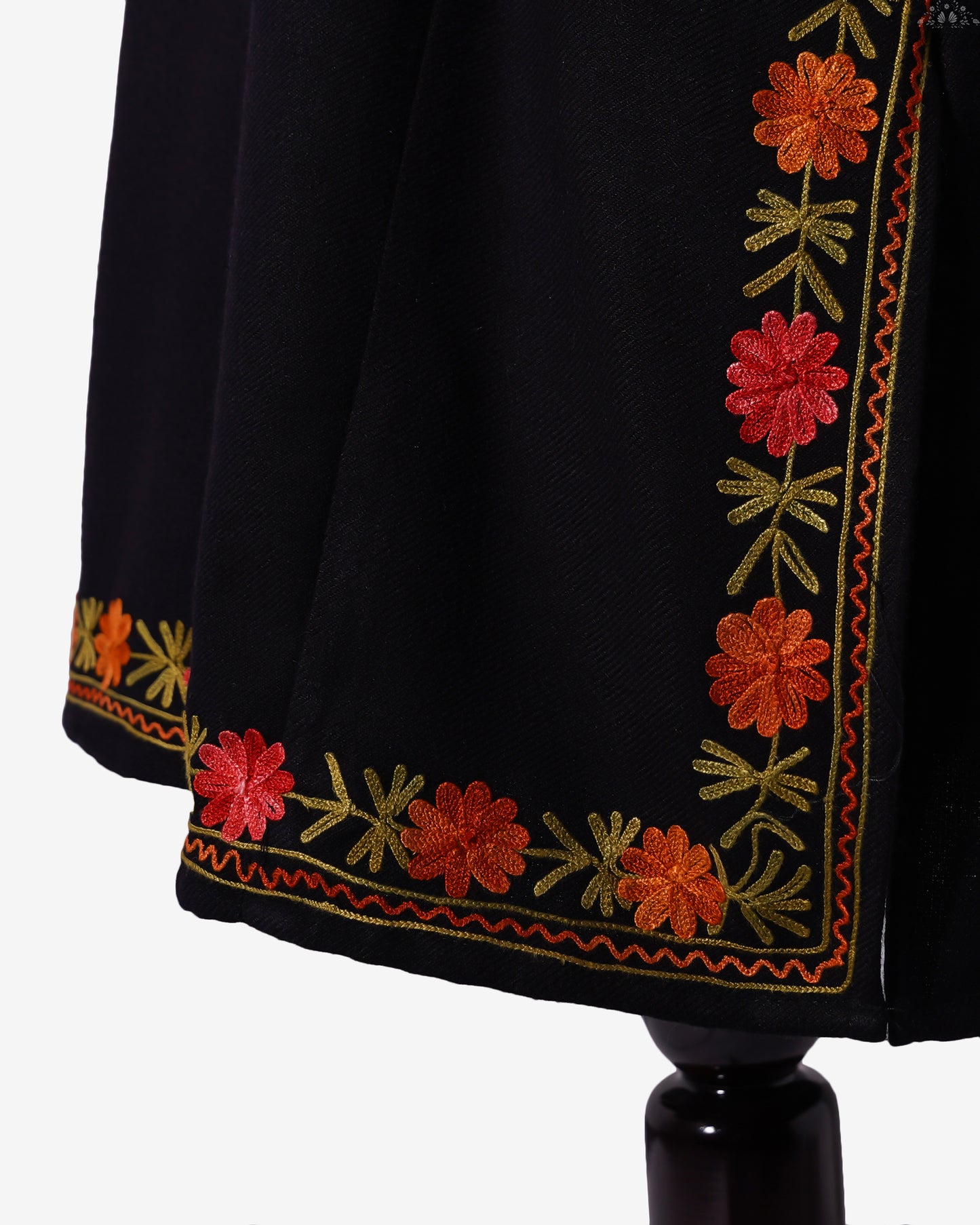 Chinese Black Pheran with Aari Embroidery