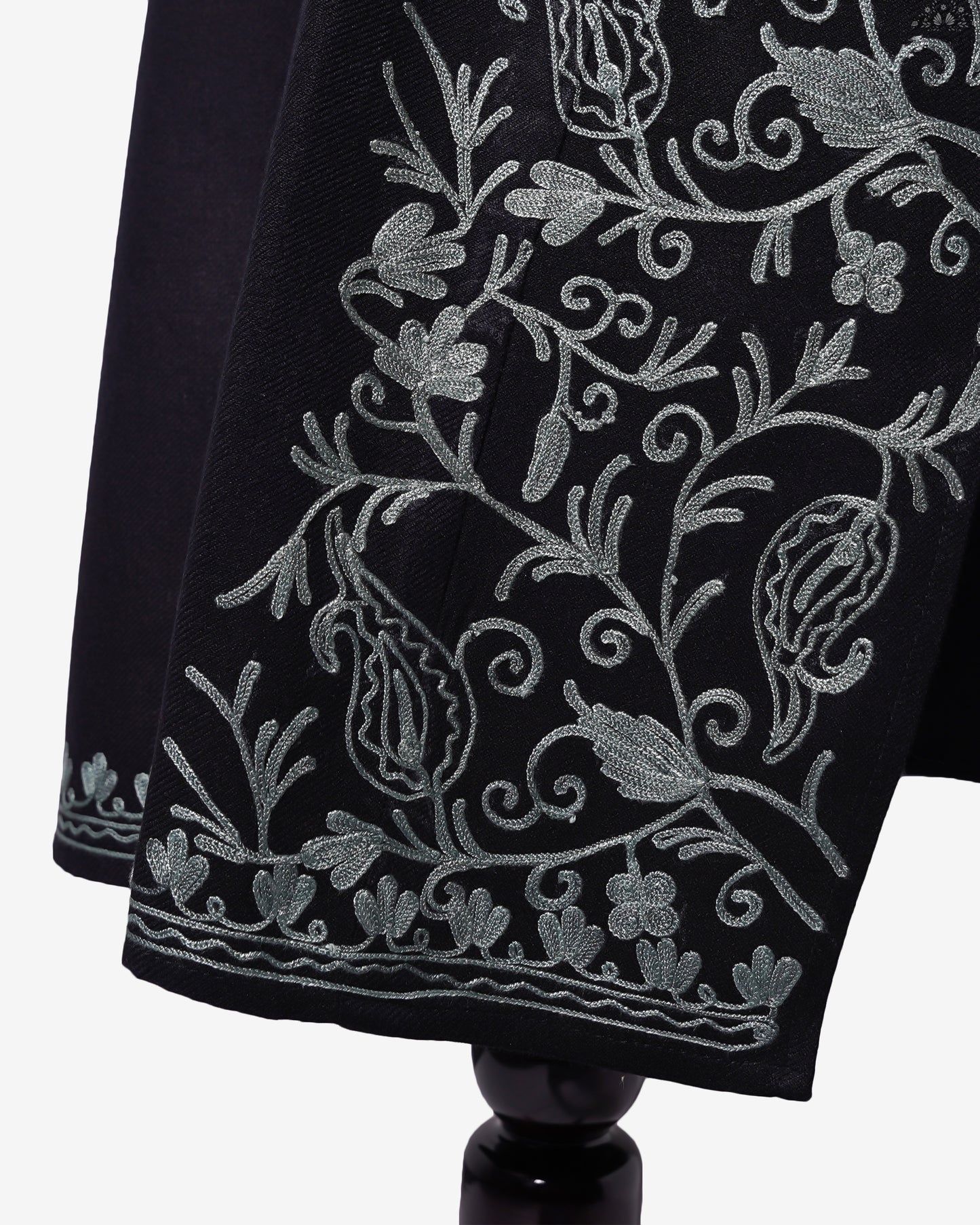 Twilight Mist Pheran with Aari Embroidery