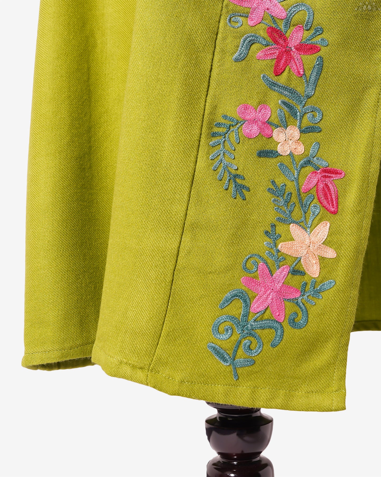 Old Gold Pheran with Aari Embroidery