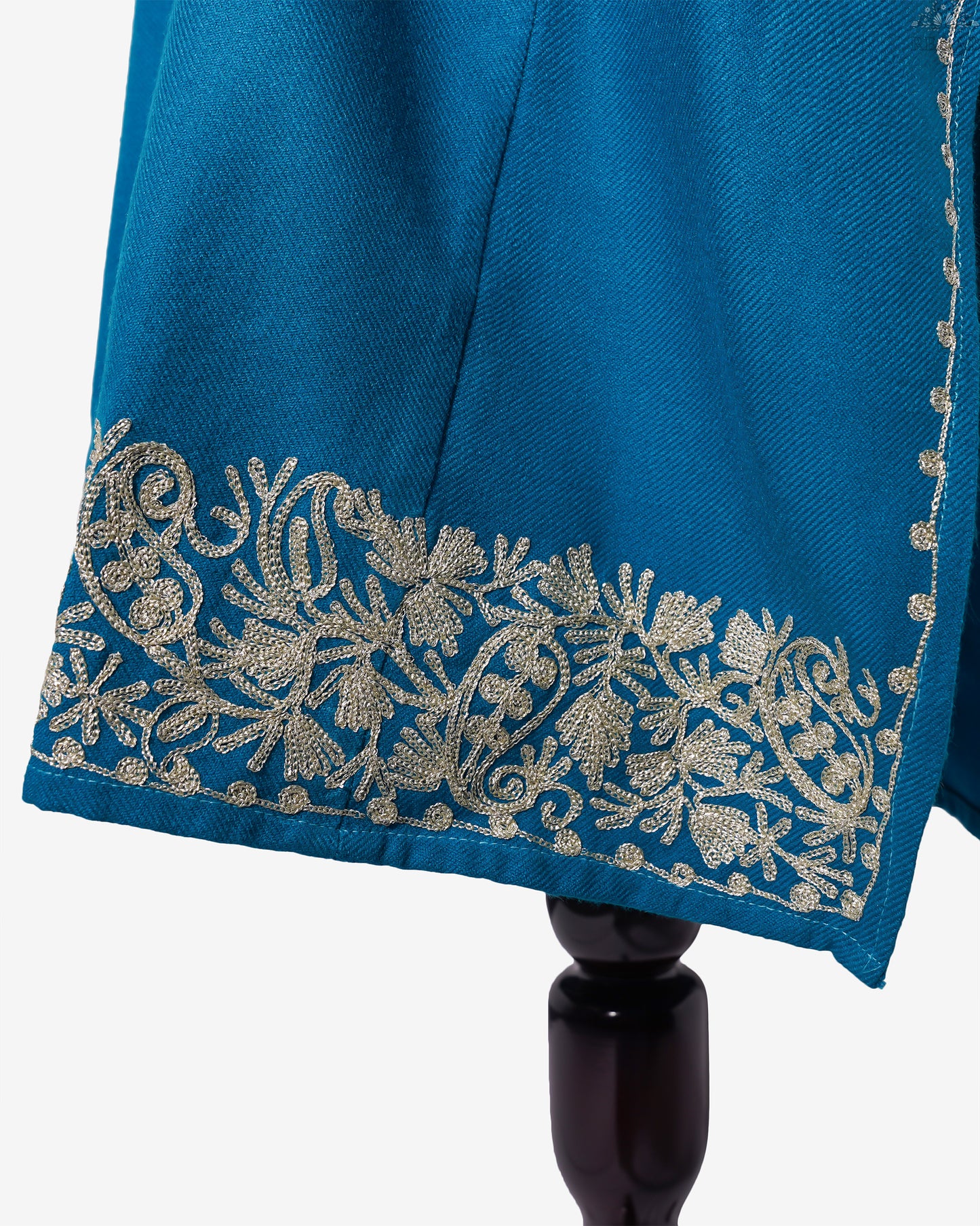 Electric Blue Pheran with Zari Embroidery