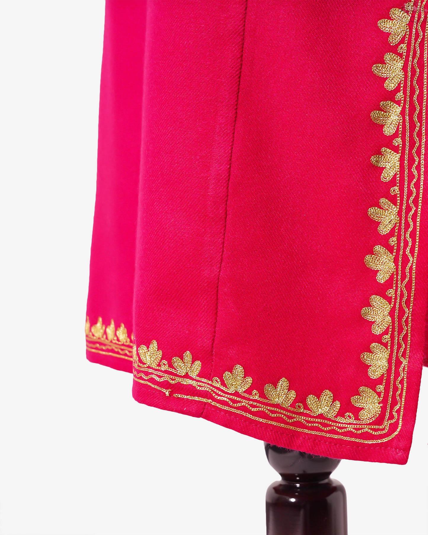 Debian Red Pheran with Zari Embroidery
