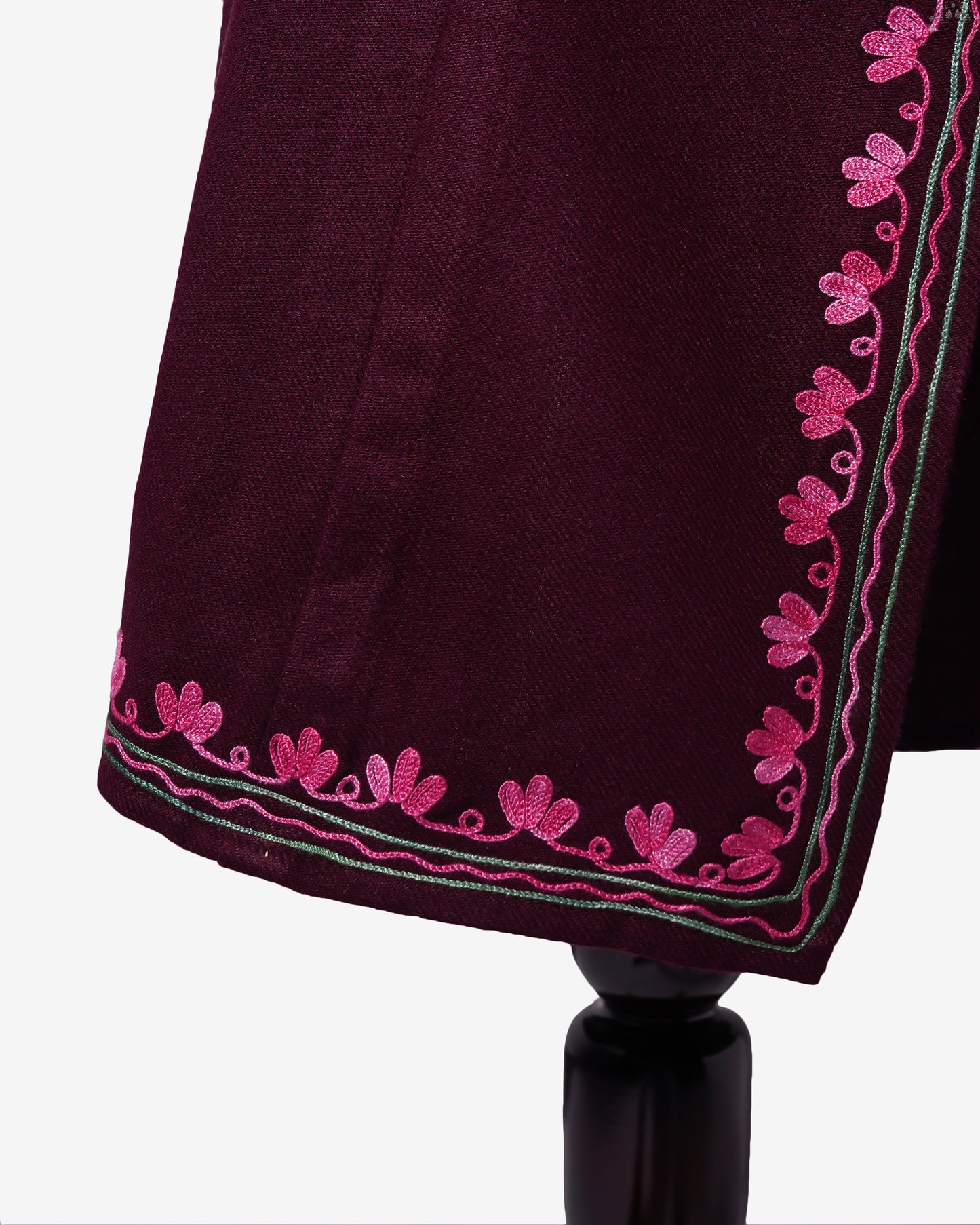 Crimson Canopy Pheran with Aari Embroidery