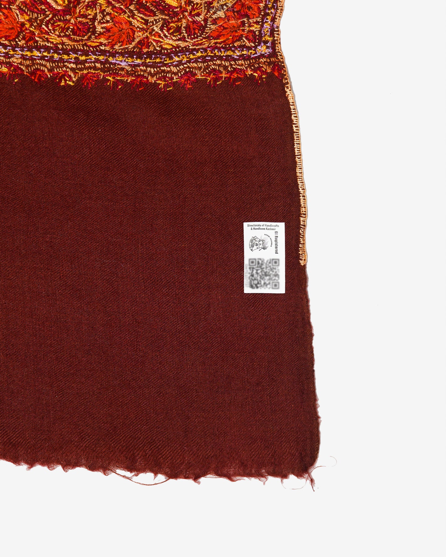 Chocolate Cosmos GI Pashmina Shawl