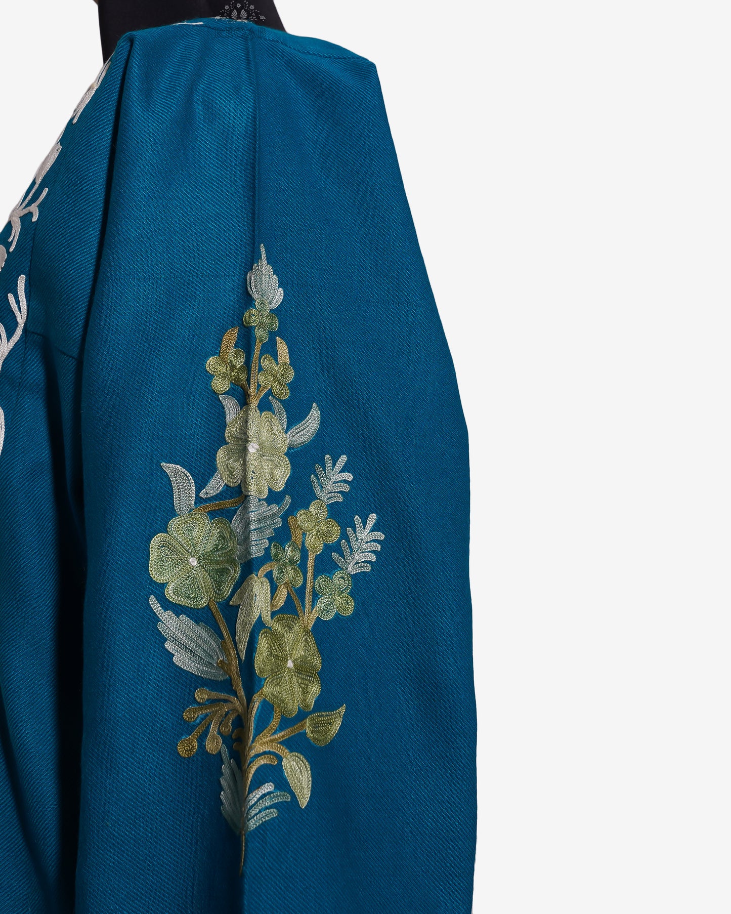 Prussian Blue Pheran with Aari Embroidery