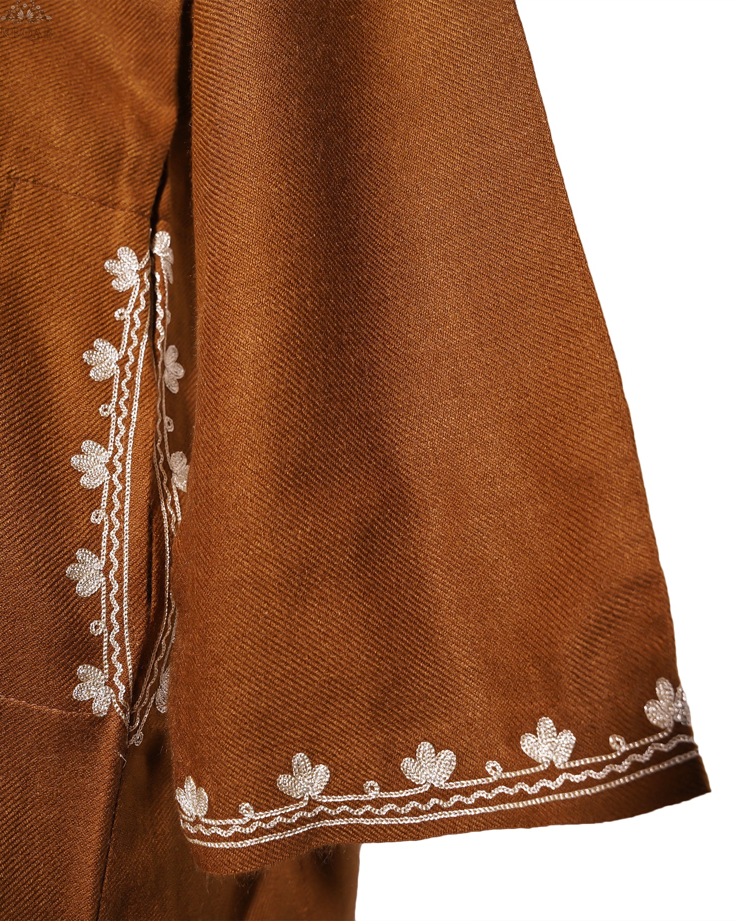 Harvest Soil Pheran with Zari Embroidery
