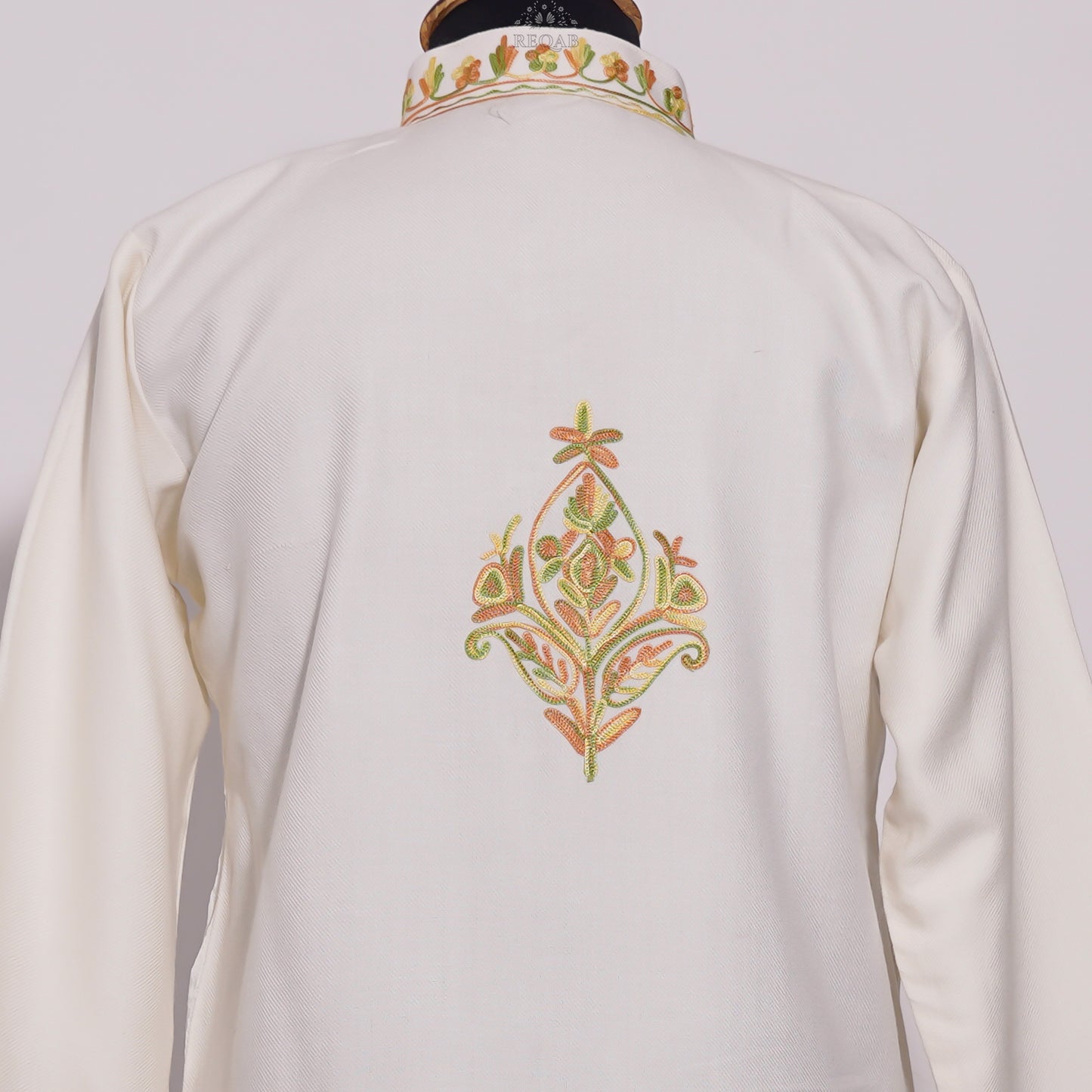 Dewdrop Blossom Jacket with Aari Embroidery