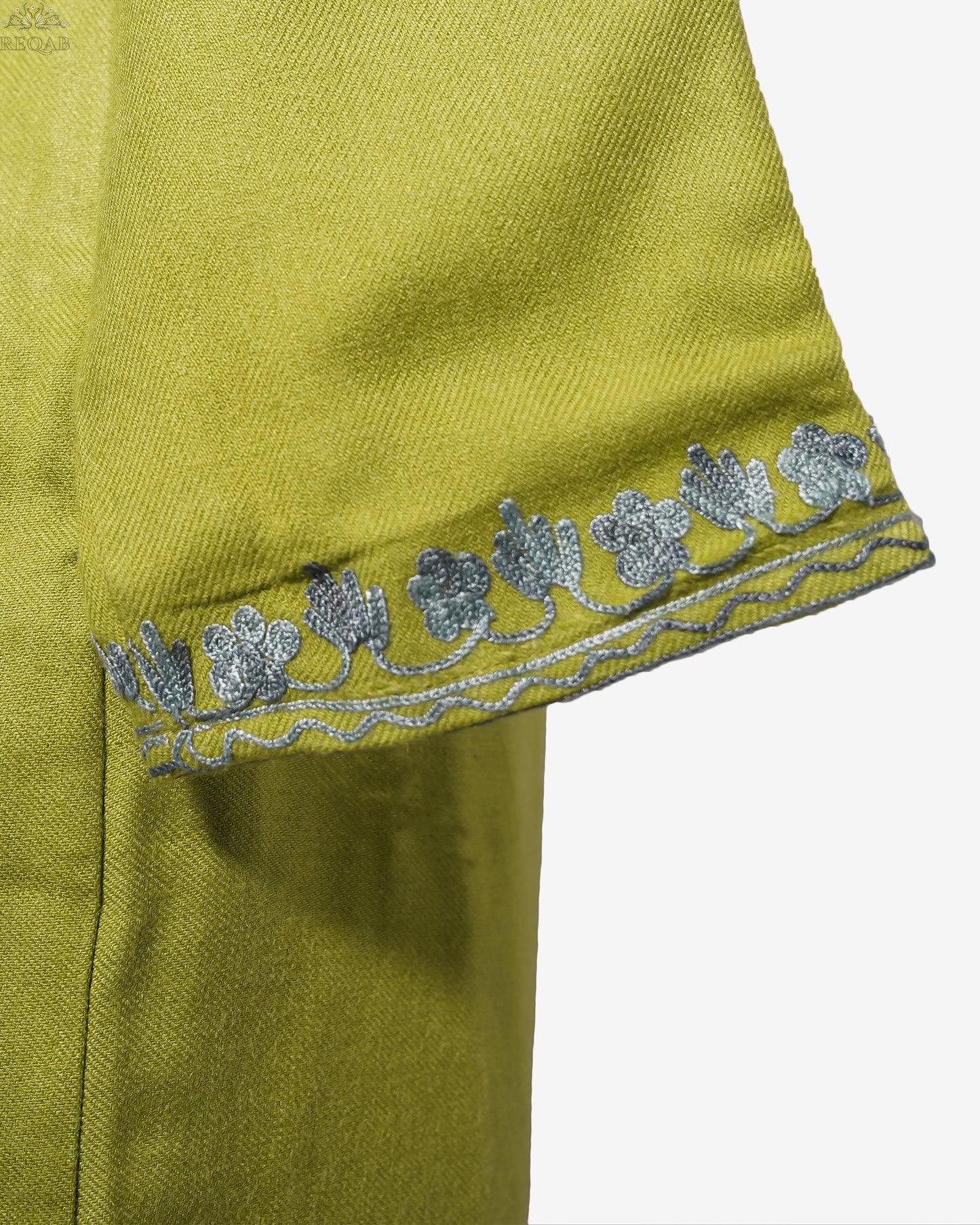 Autumn Olive Jacket with Aari Embroidery
