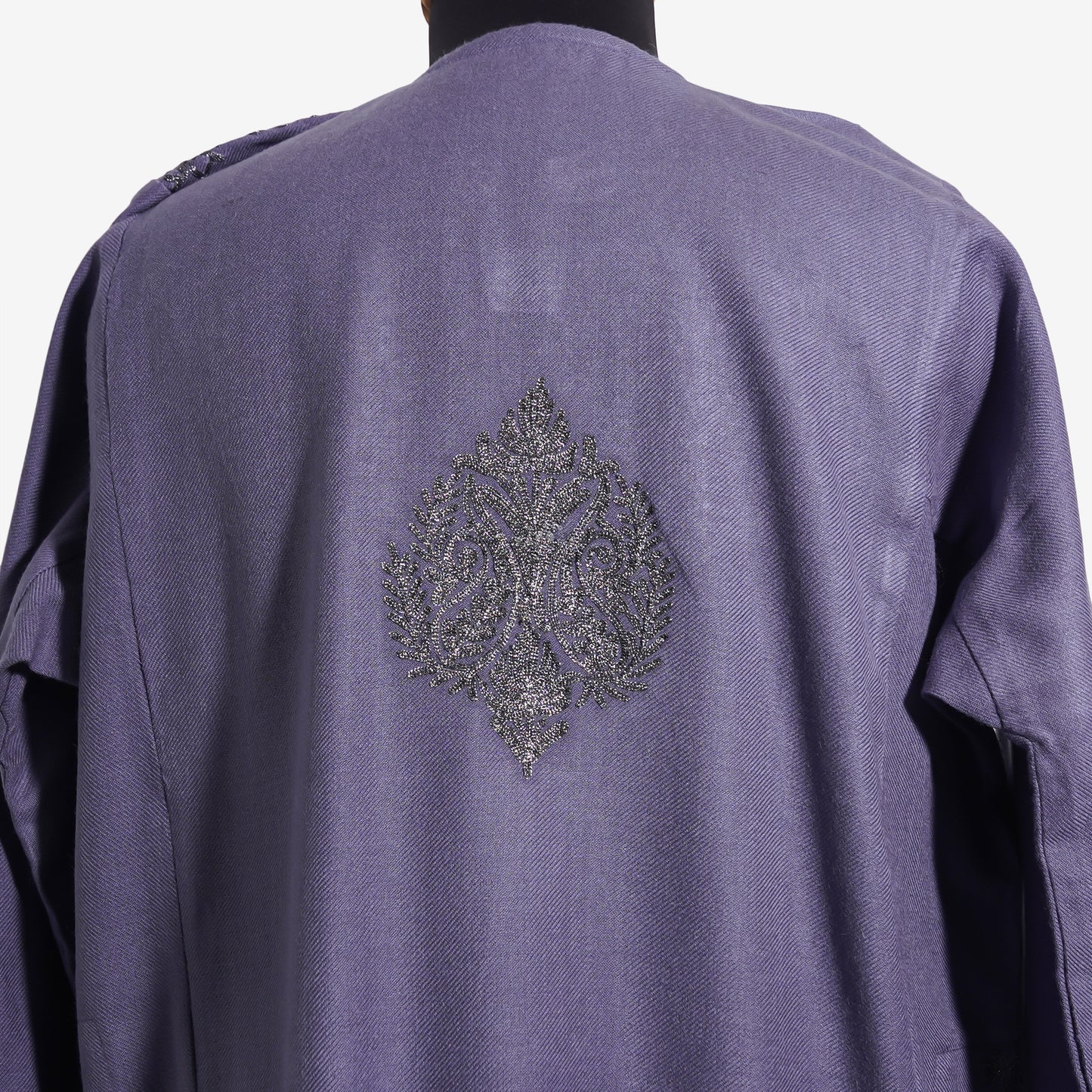 Twilight Fog Pheran with Zari Embroidery