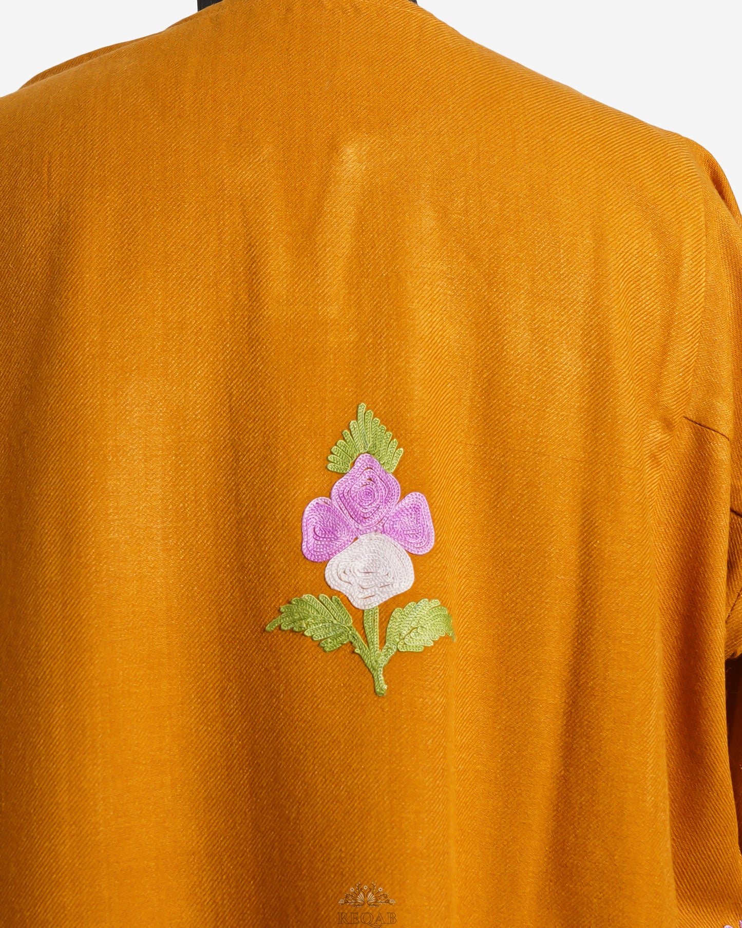 Harvest Gold Pheran with Aari Embroidery
