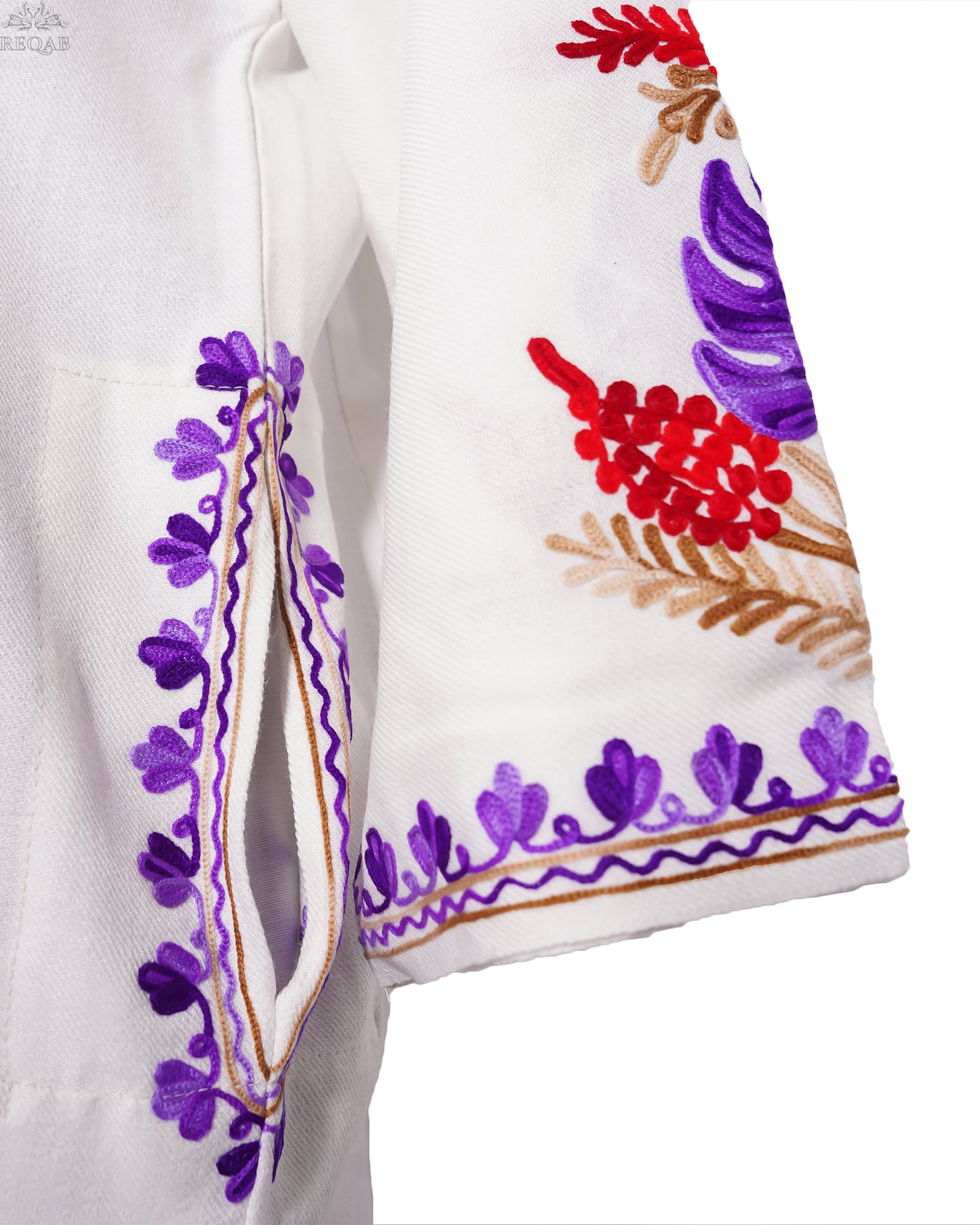 Frosted Lilac Pheran with Aari Embroidery