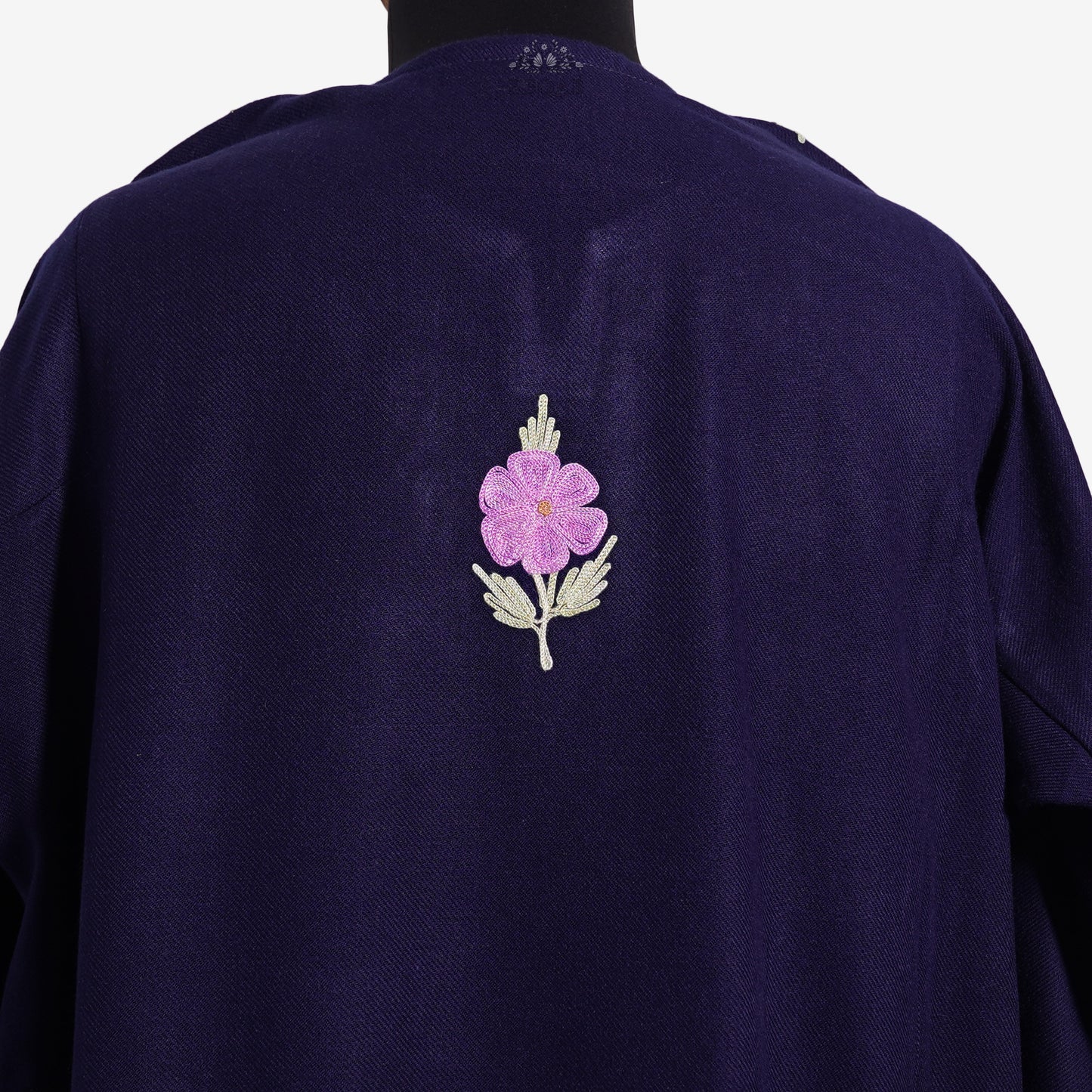 Midnight Bloom Pheran with Aari Embroidery