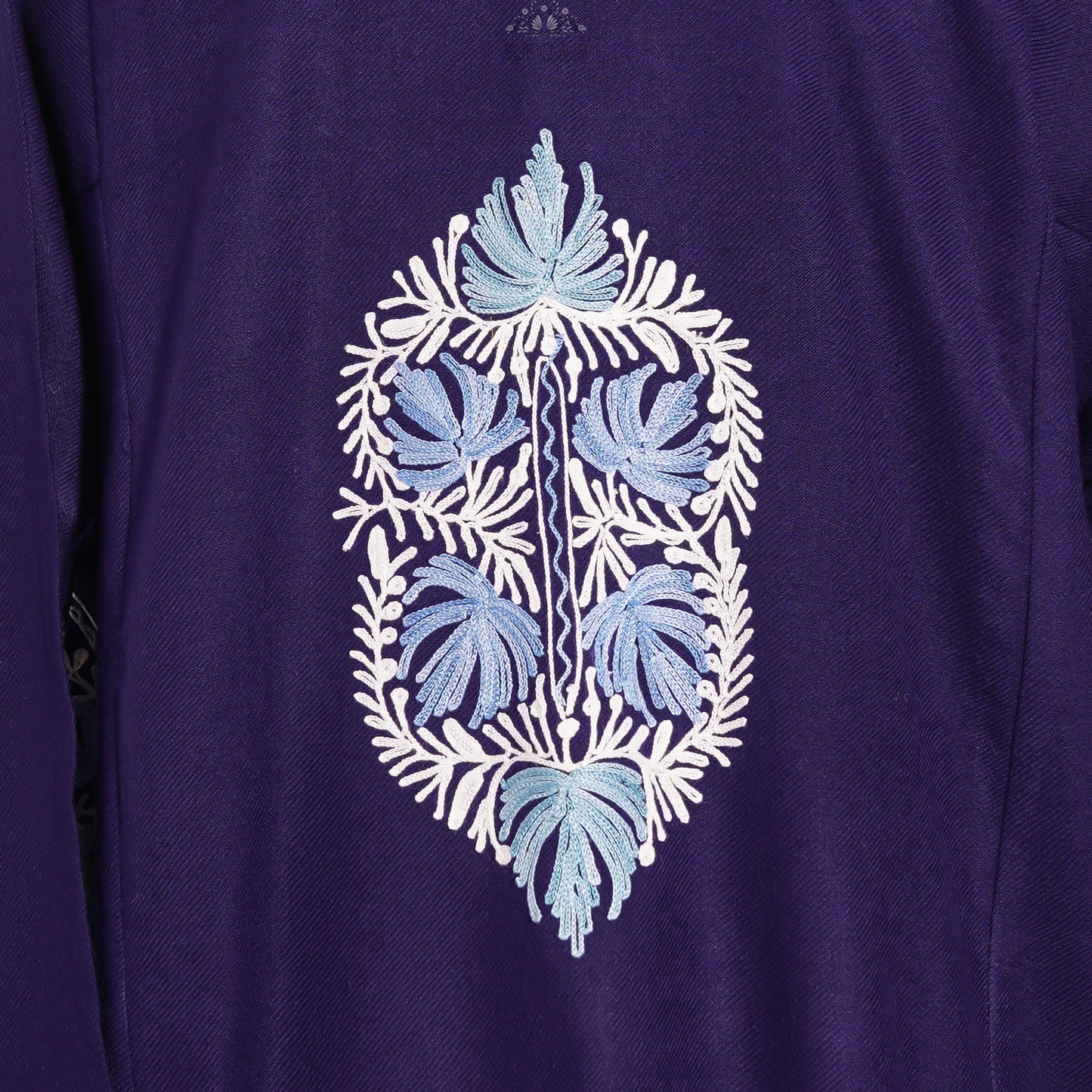 Russian Violet Pheran with Aari Embroidery
