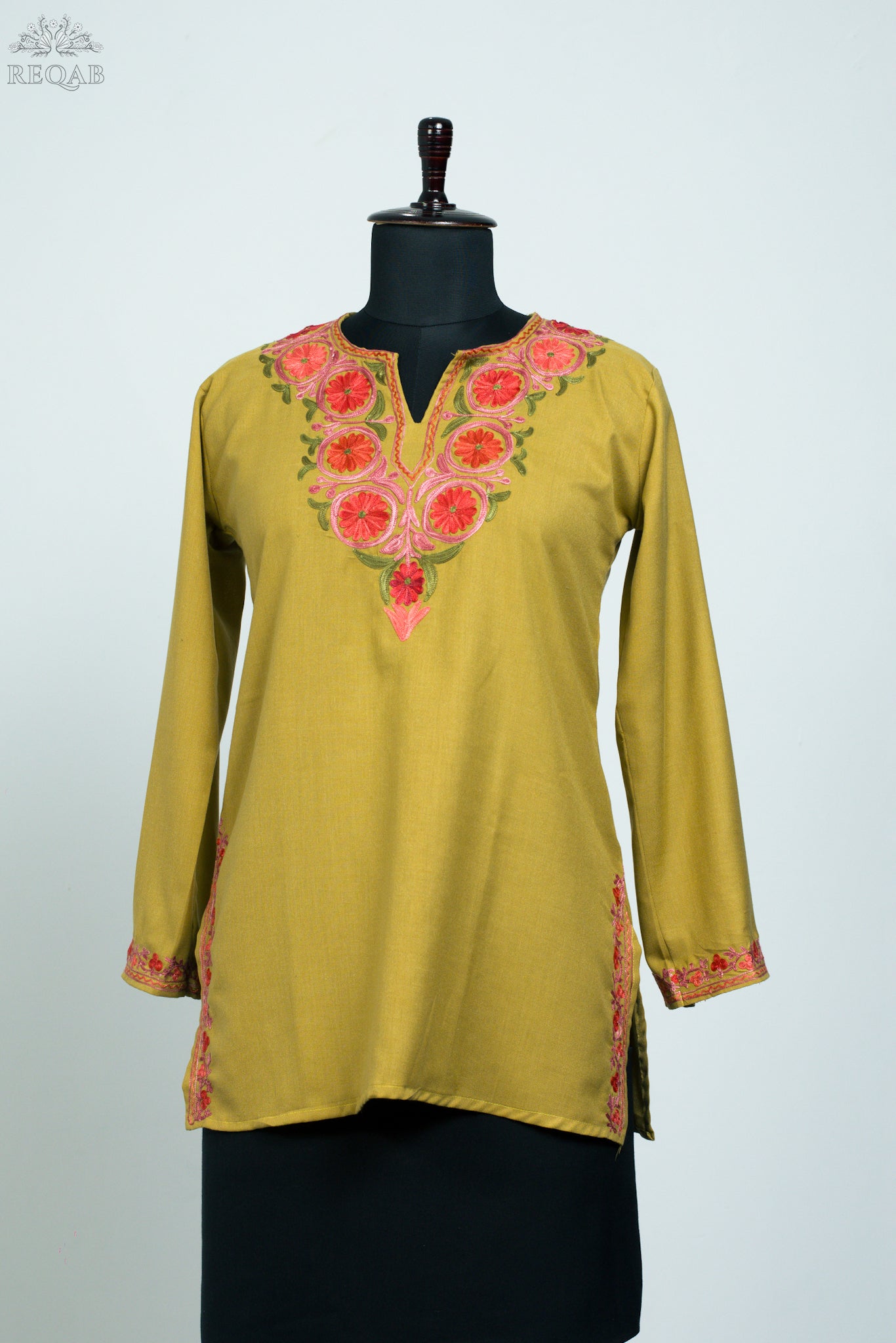Luxor Gold Summer Cool Top with Aari Embroidery