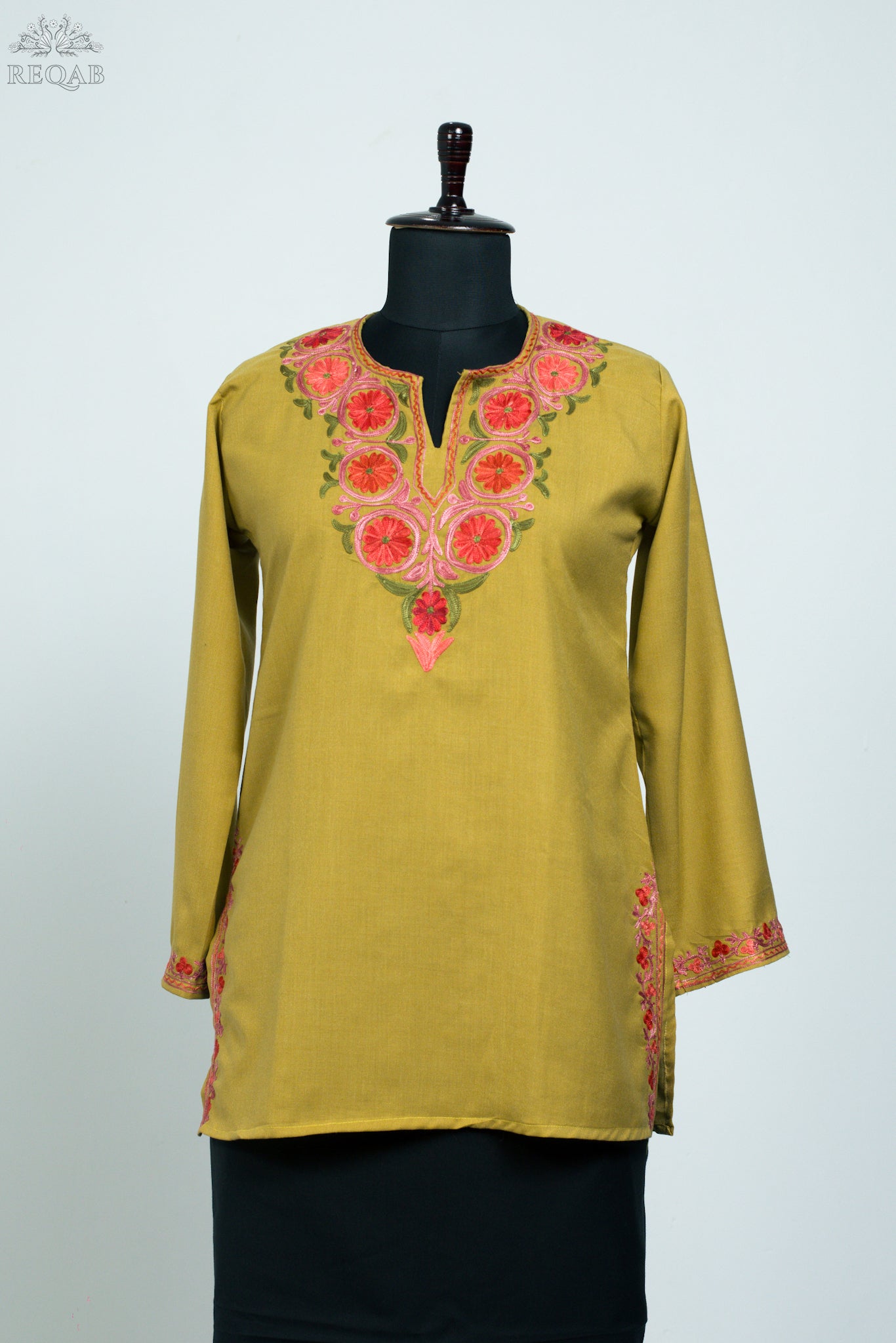 Luxor Gold Summer Cool Top with Aari Embroidery