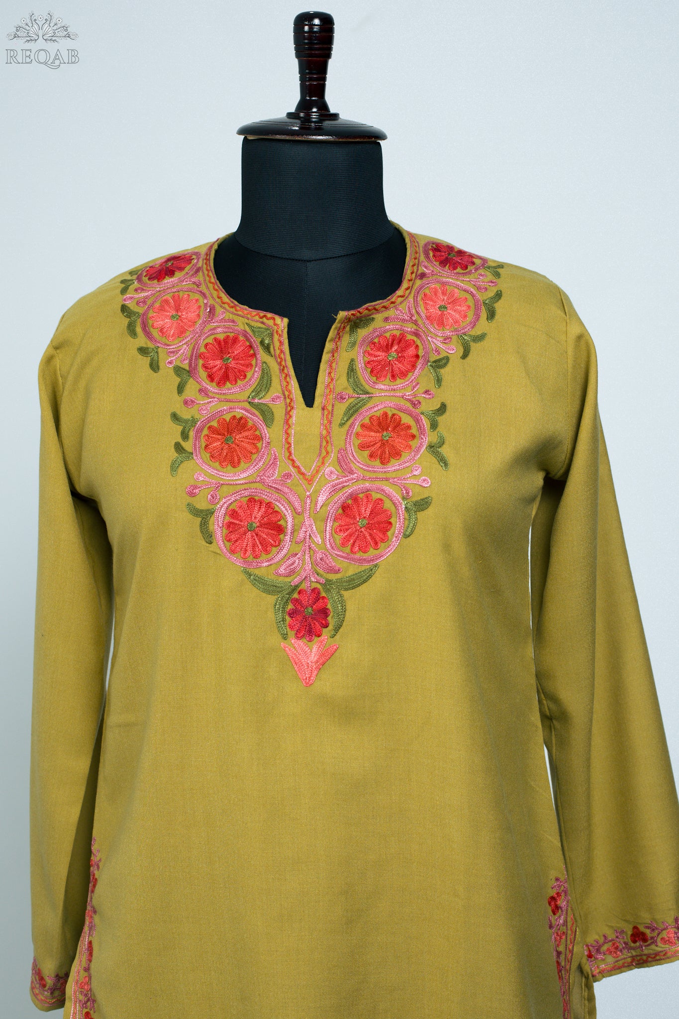 Luxor Gold Summer Cool Top with Aari Embroidery