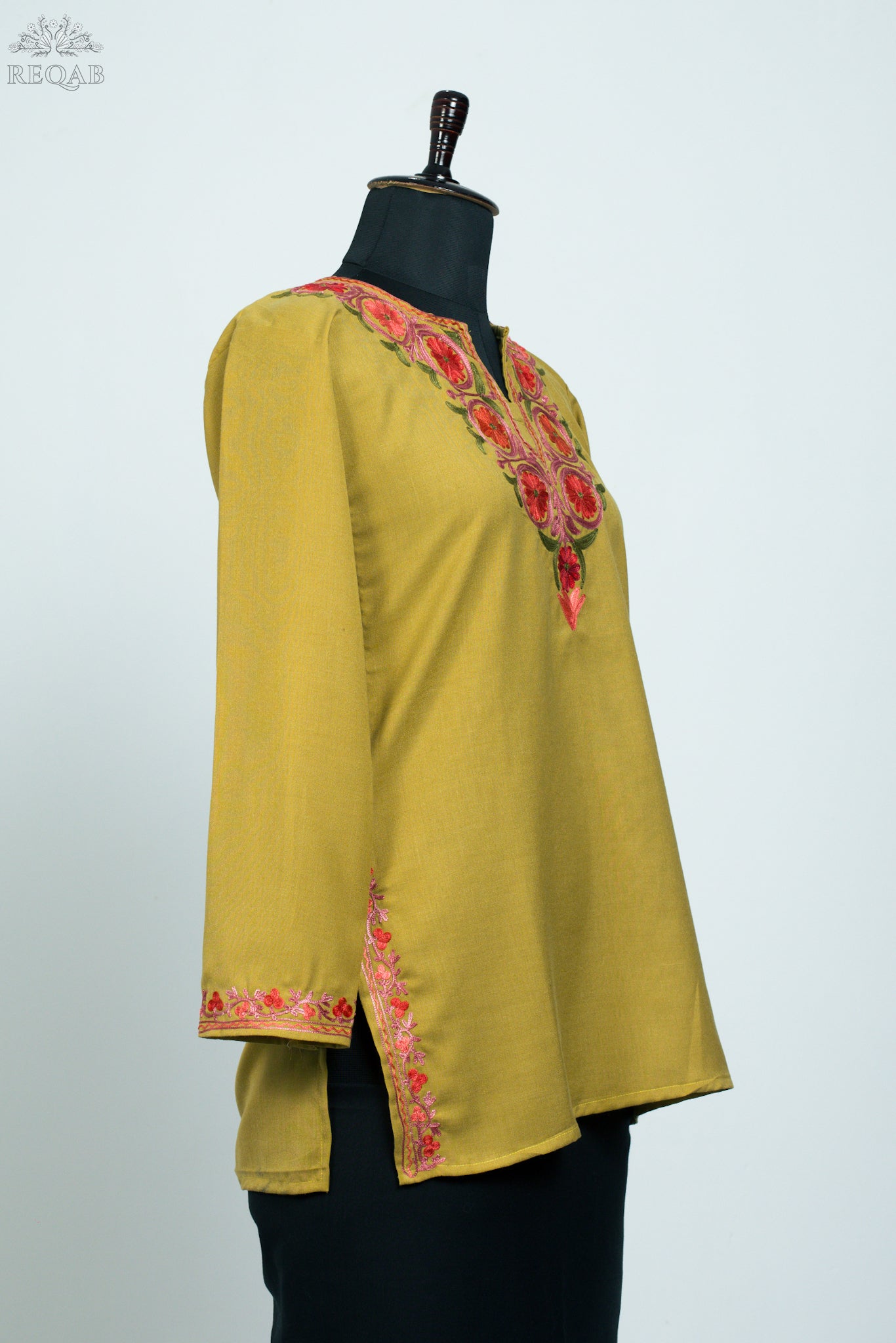 Luxor Gold Summer Cool Top with Aari Embroidery