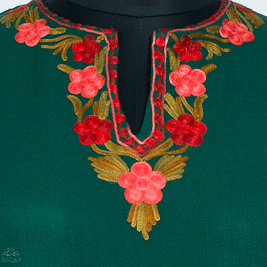 Fun Green Summer Cool Kurti with Aari Embroidery