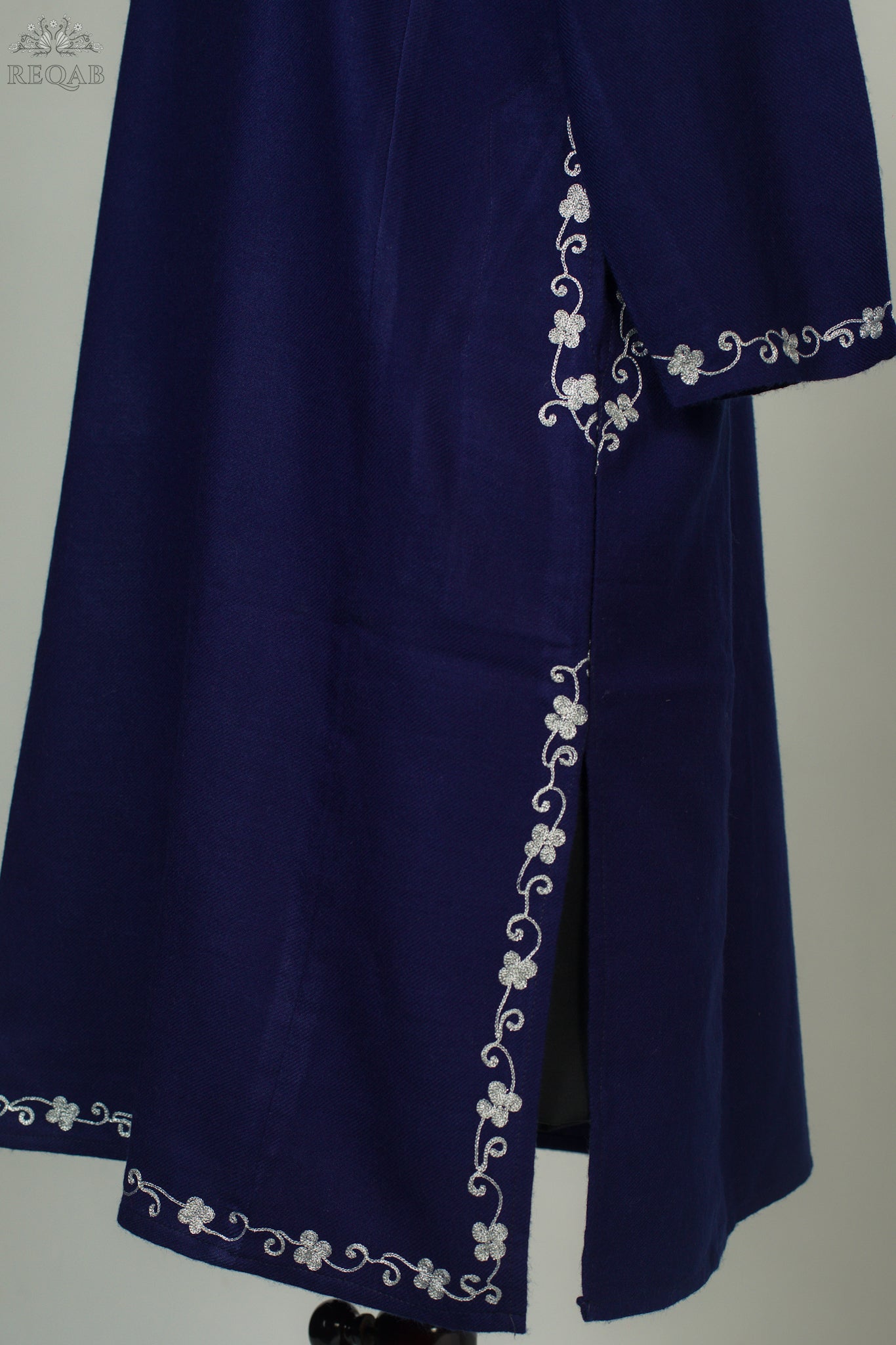 Midnight Express Blue Pheran with Aari Embroidery