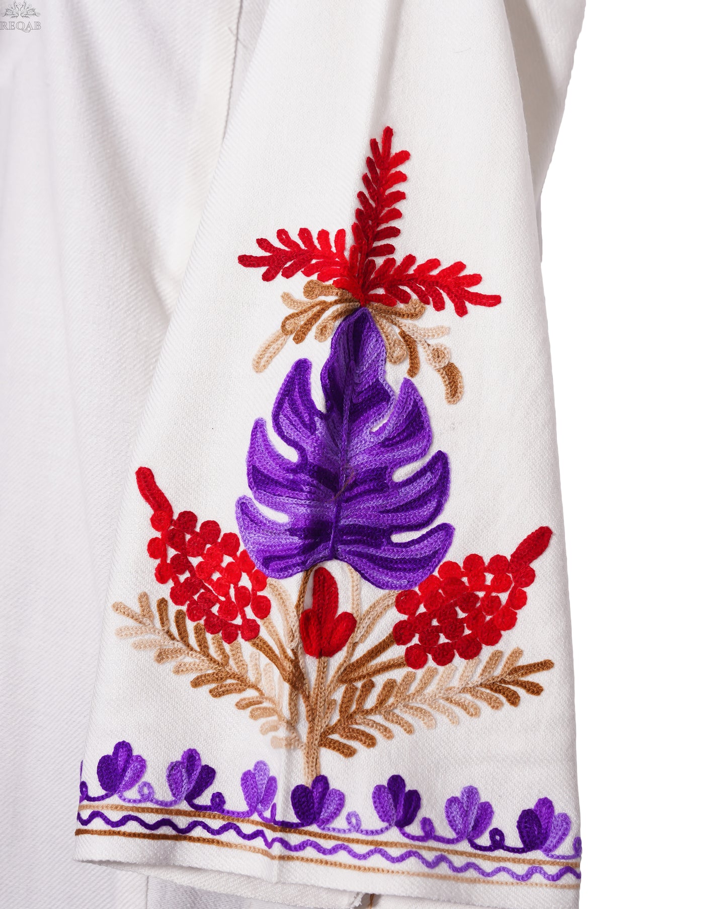 Frosted Lilac Pheran with Aari Embroidery