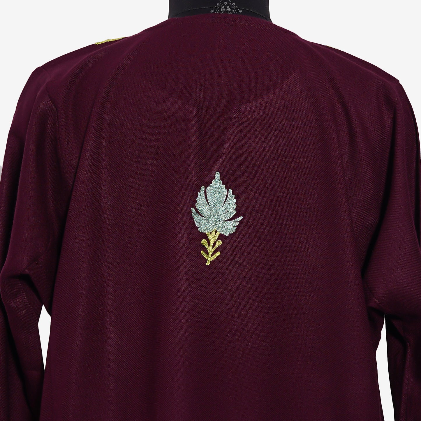 Crimson Petal Pheran with Aari Embroidery