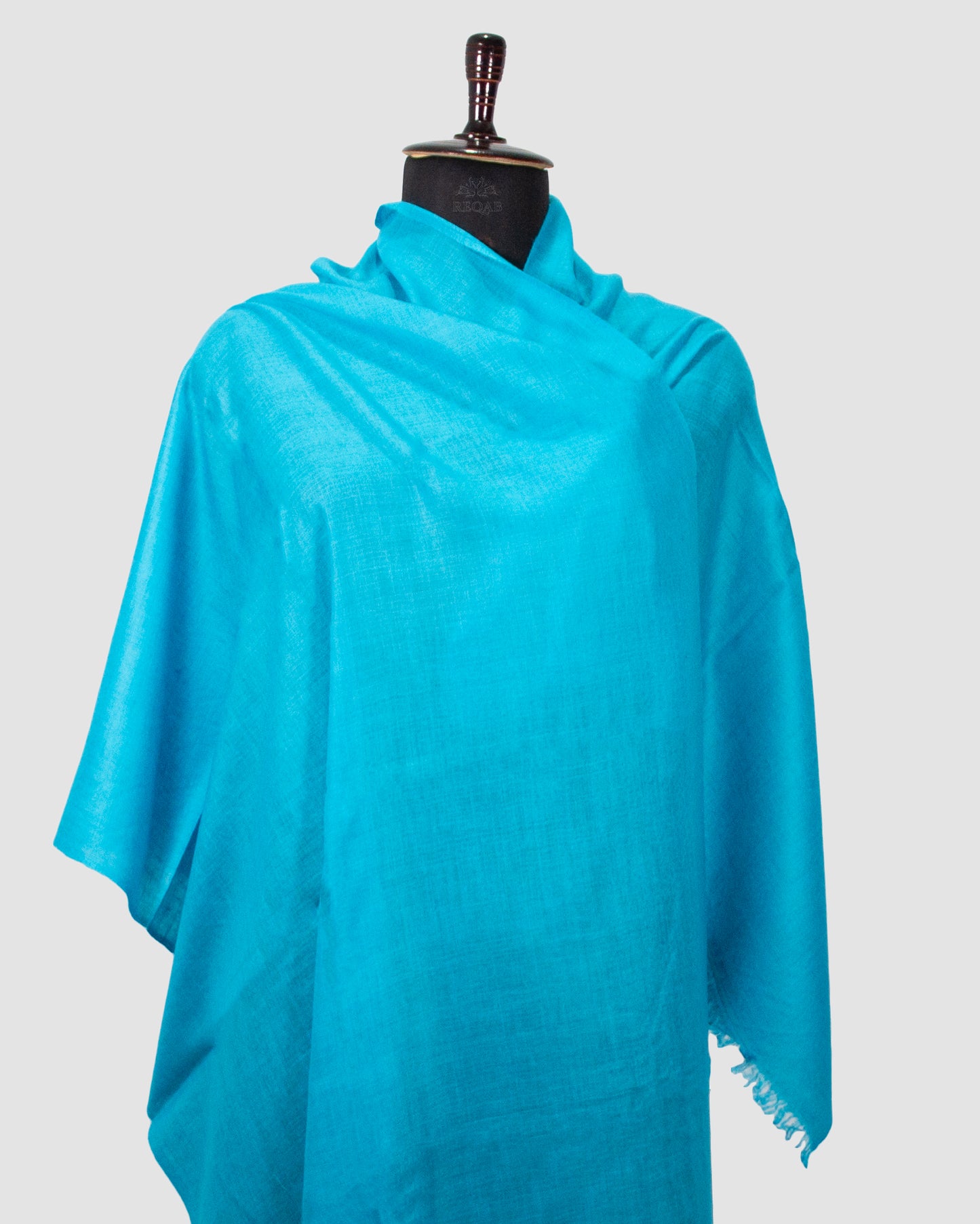 Iris Blue Solid Pashmina Stole