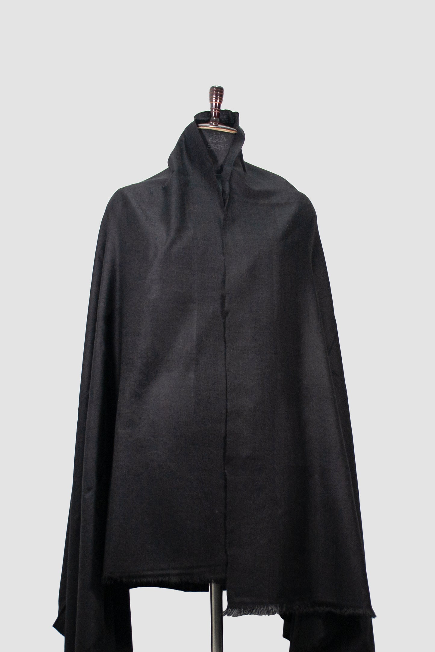Black Russian Solid Pashmina Shawl