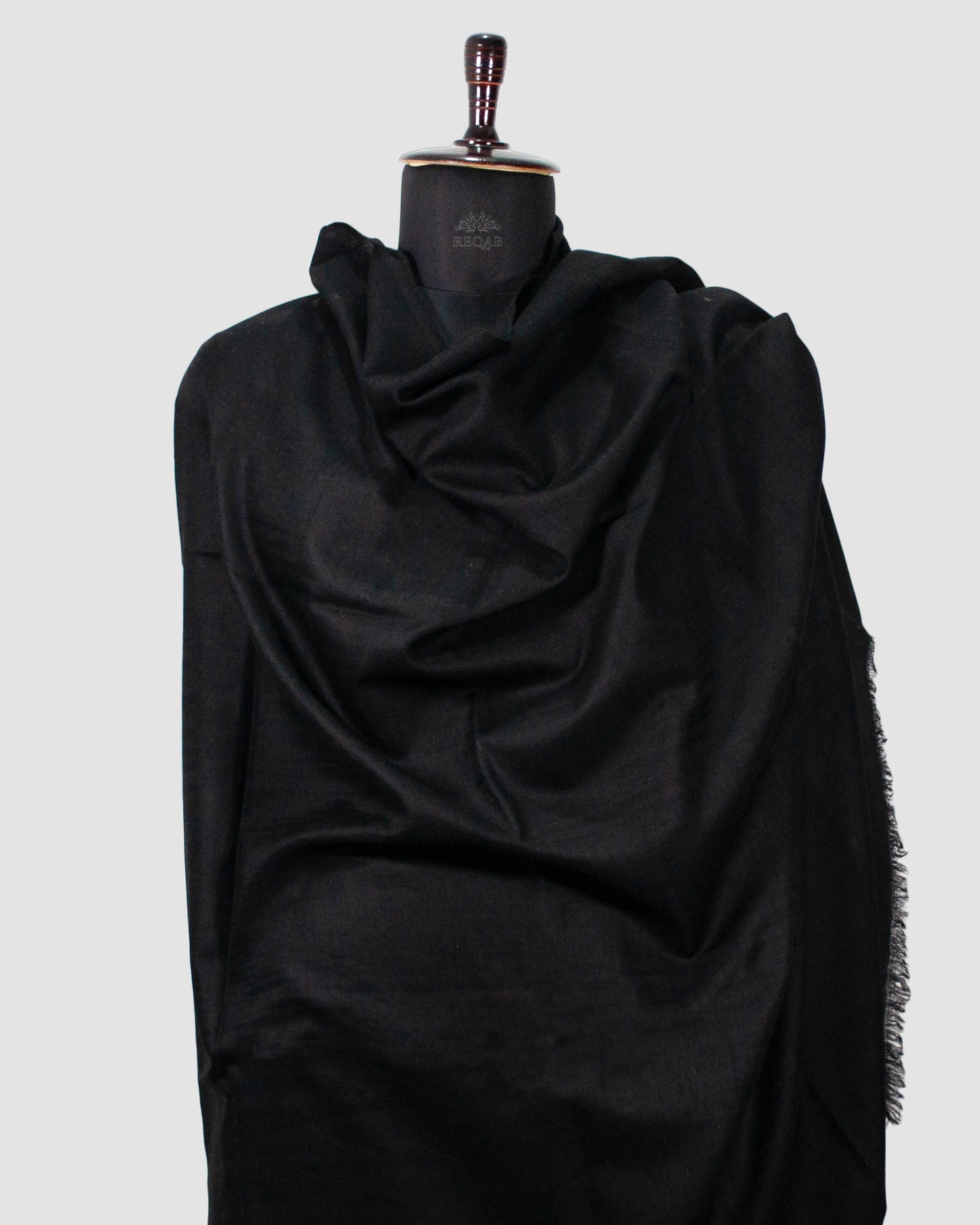 Black Russian Solid Pashmina Shawl