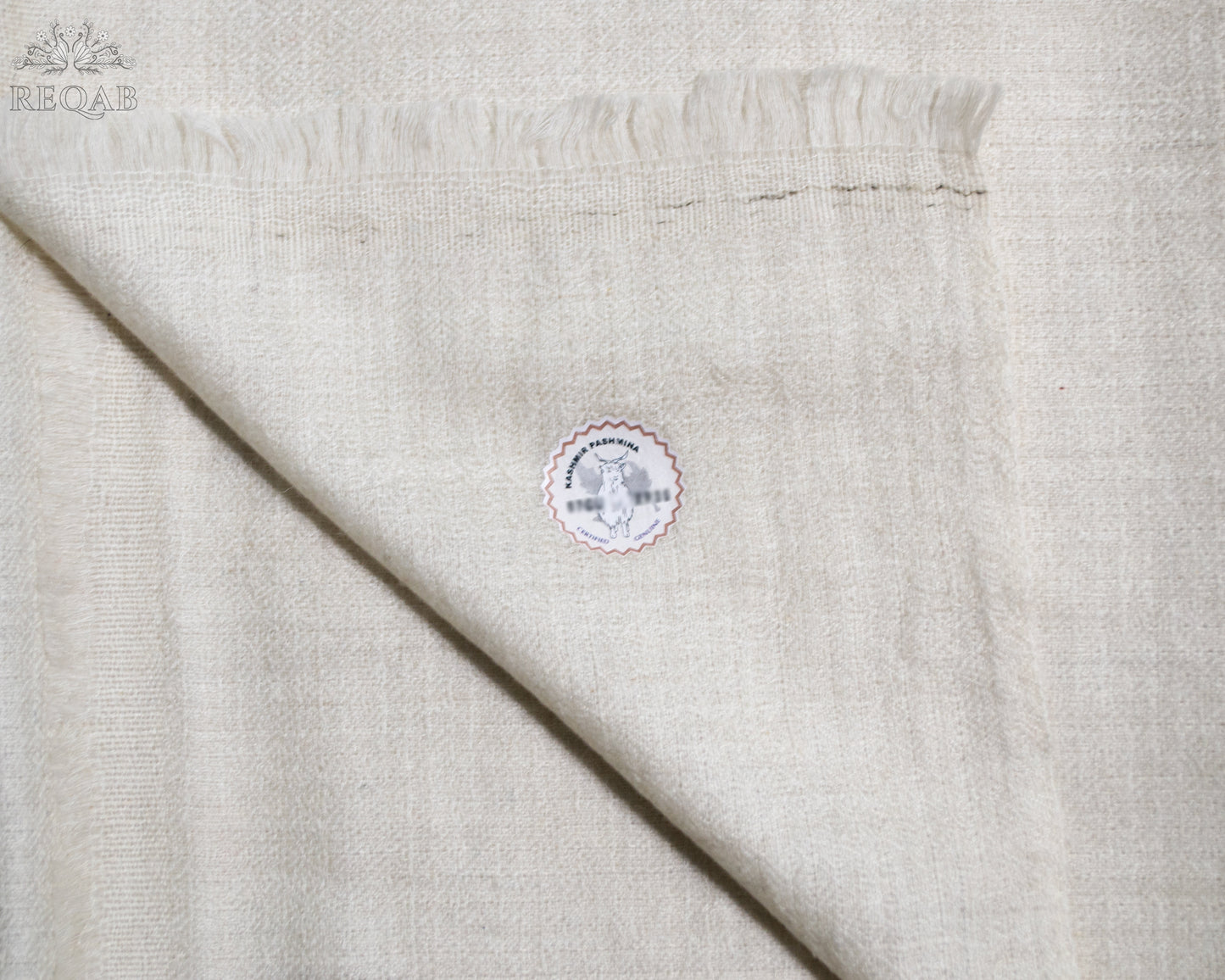 Vista White Solid GI Pashmina Shawl