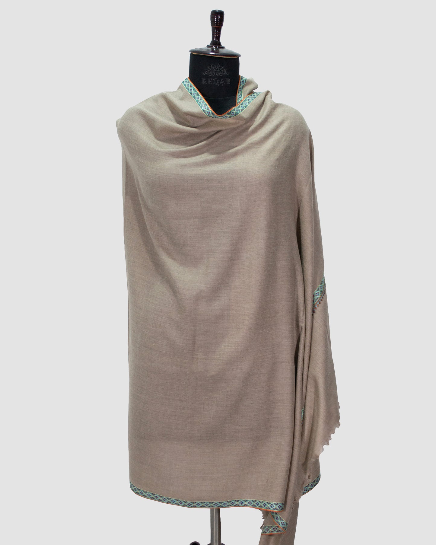 Heathered Grey Hashidar Pashmina Shawl