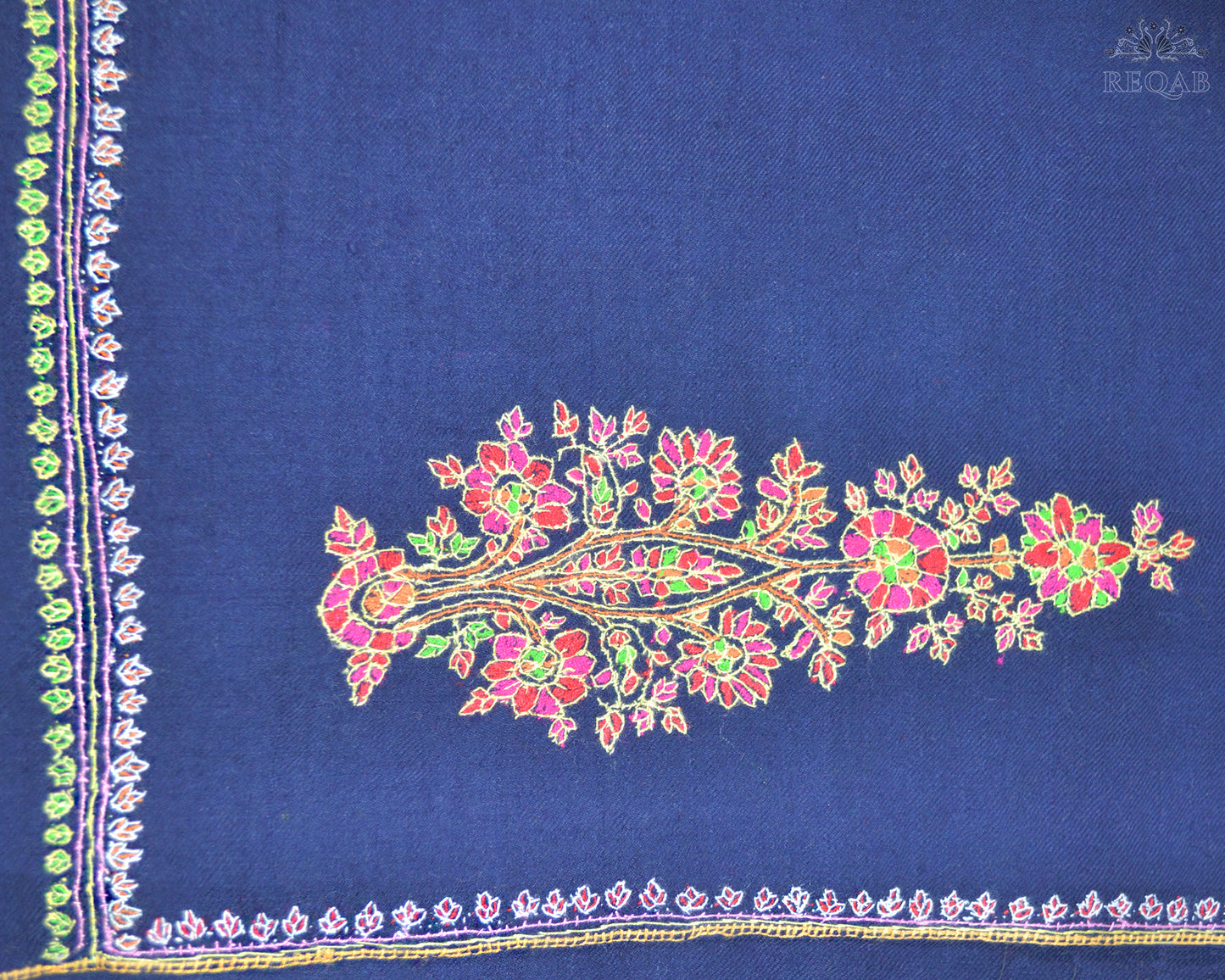Midnight Express Blue Bootidar Pashmina Shawl
