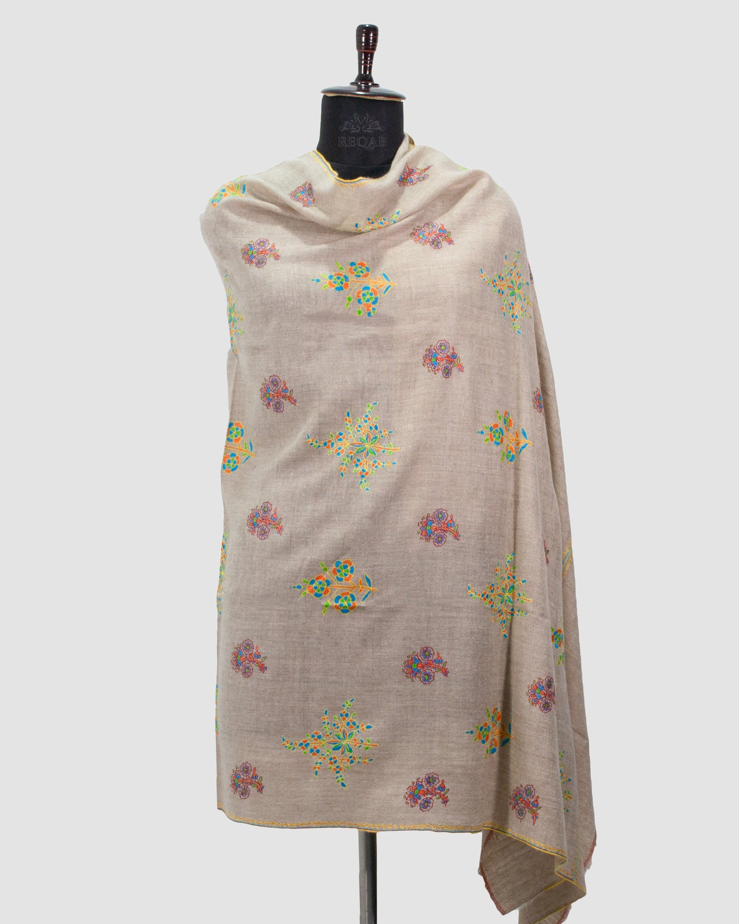 Spring Wood GI Handspun Bootidar Pashmina Shawl