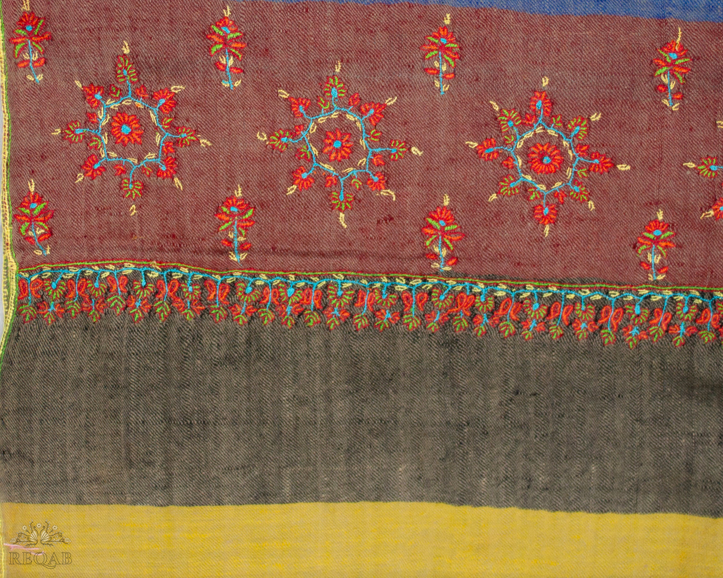 Shadow Brown Modern Design Pashmina Stole