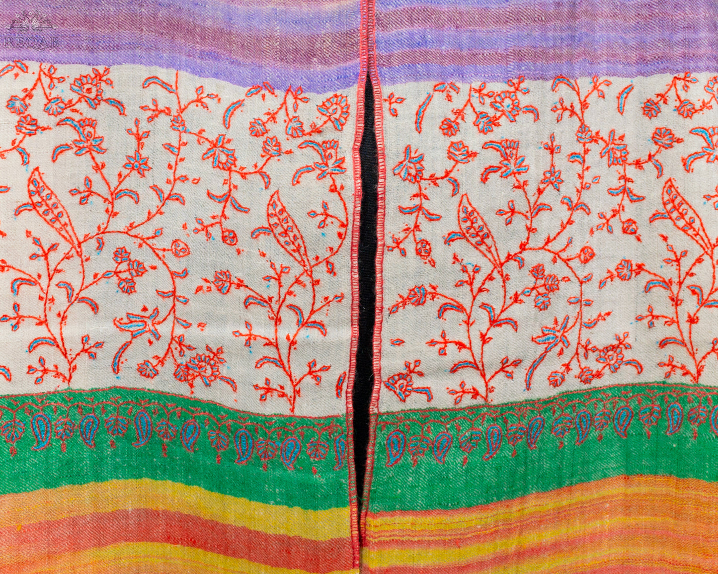 Vivid Violet & Buttercup Ikkat Pashmina Stole
