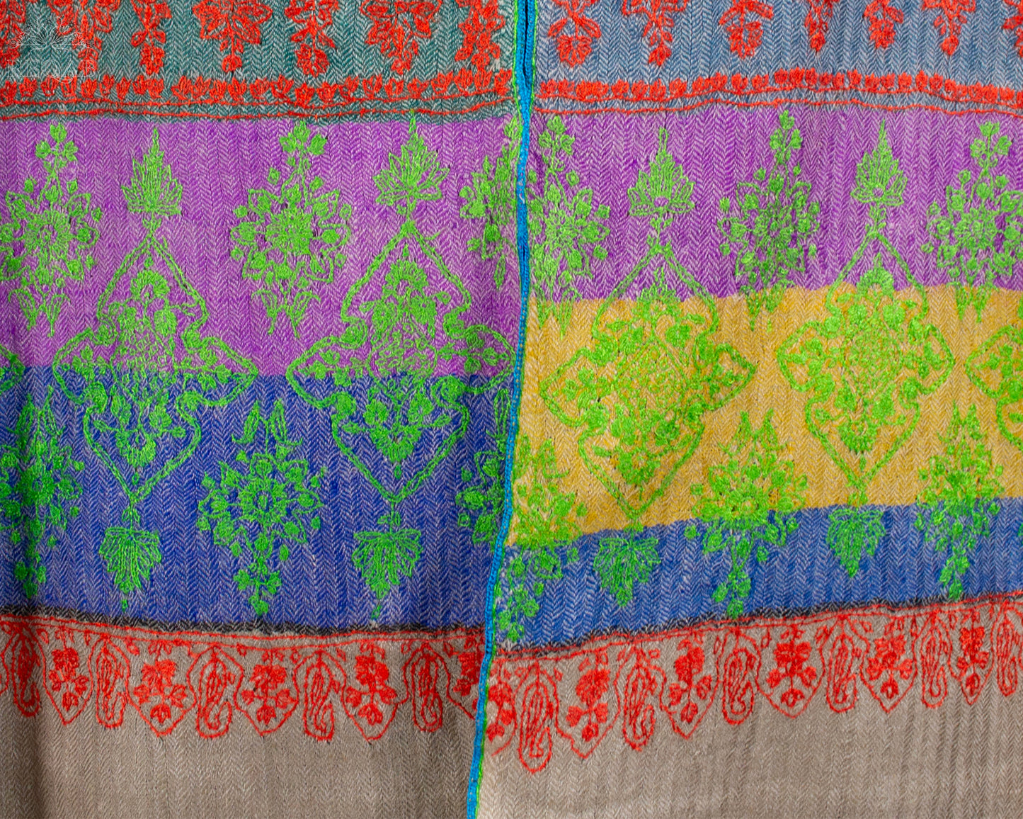 Clam Shell Stripes Pashmina Stole