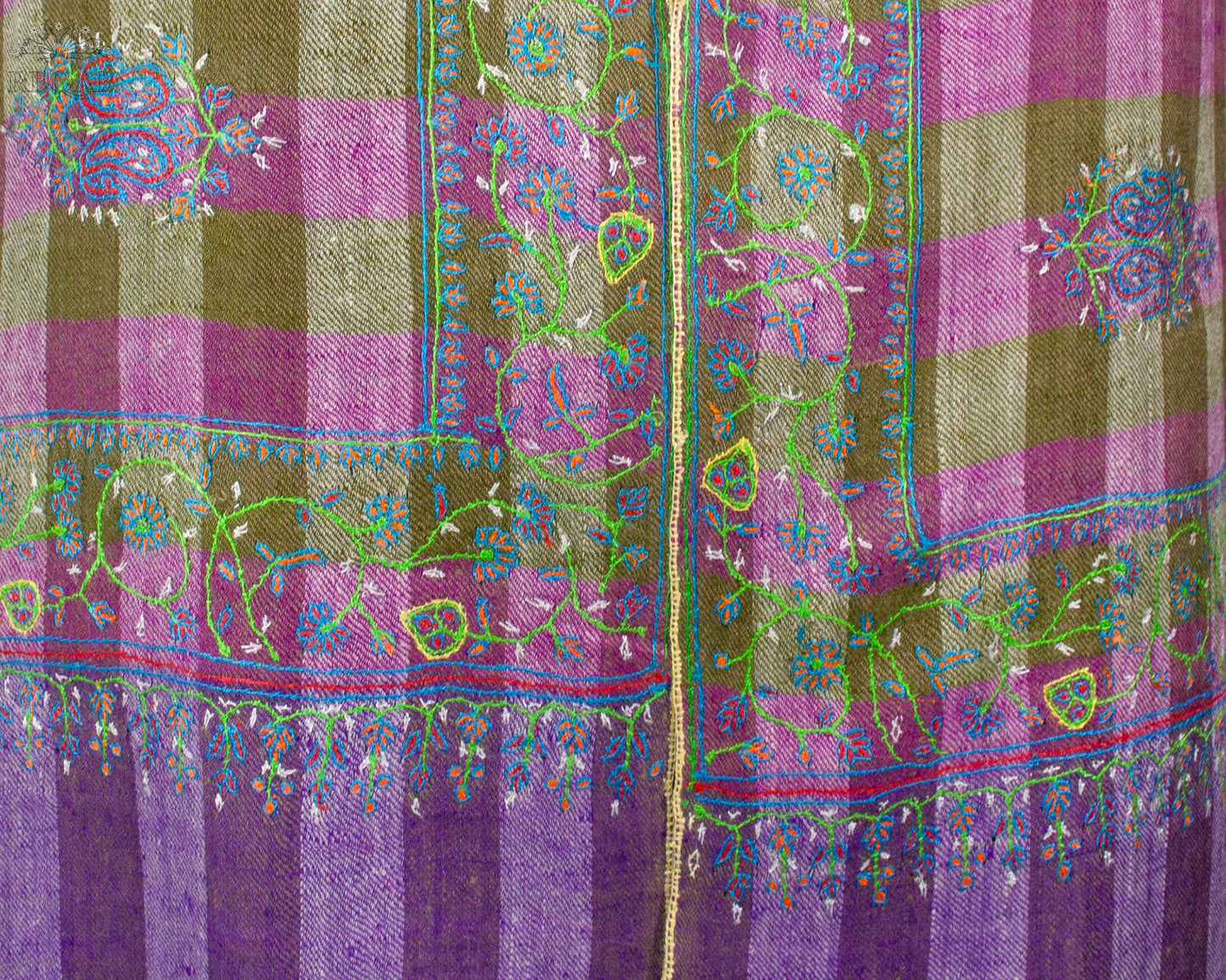 Cannon Pink & Shingle Fawn Check Pashmina Stole
