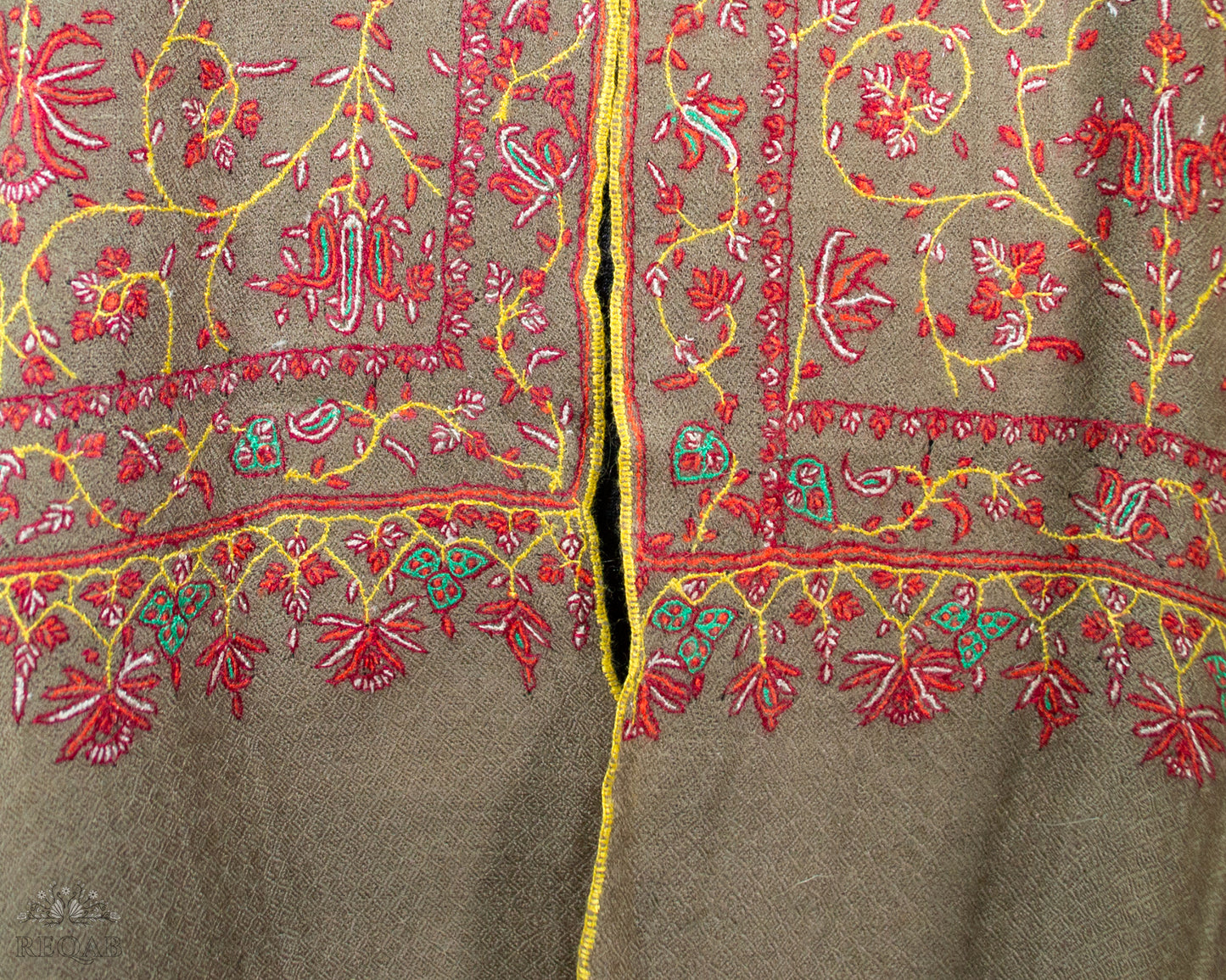 Sorrell Brown Jaaldar Pashmina Stole