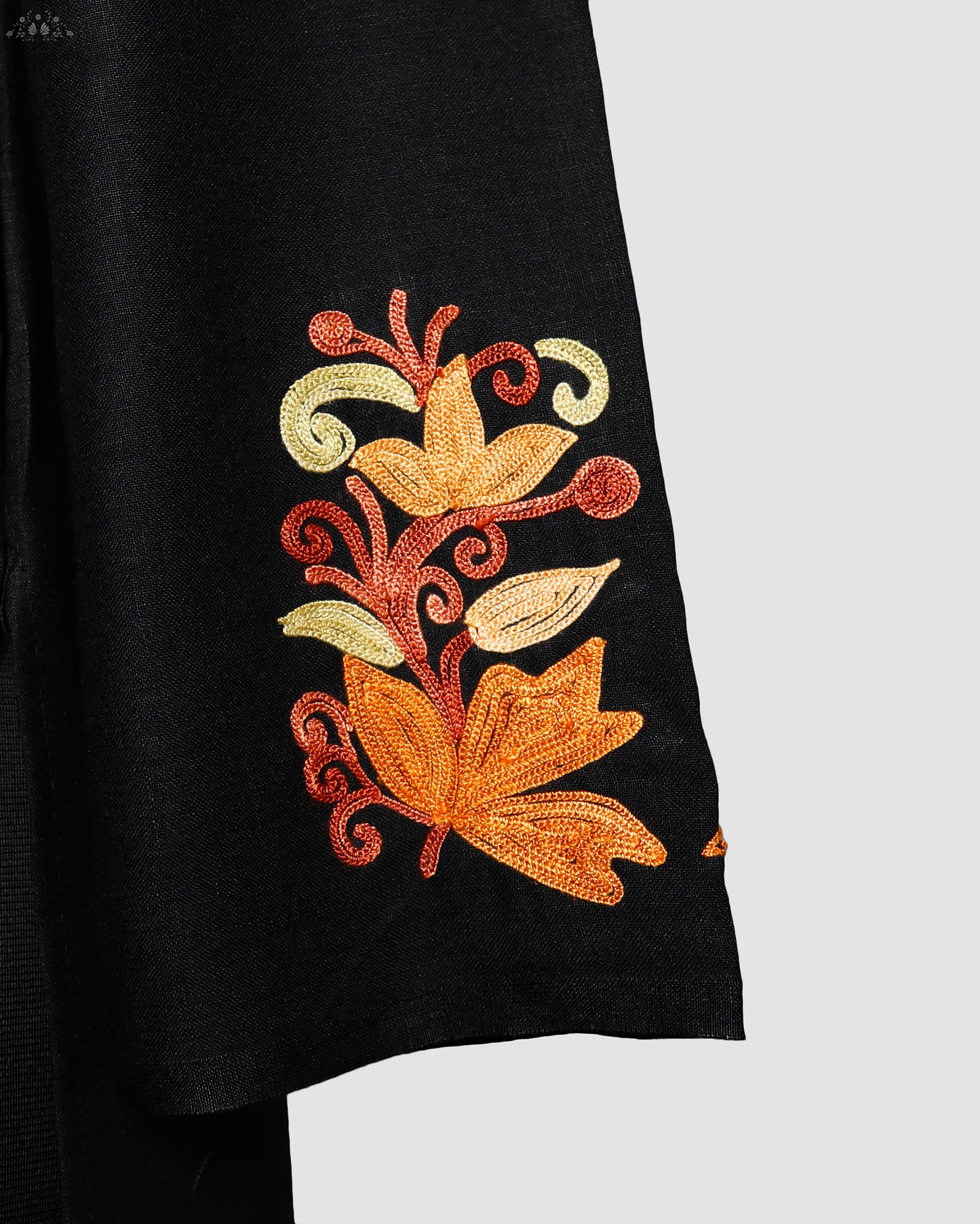 Maire Black Ruby Cotton Co-ord Set with Aari Embroidery