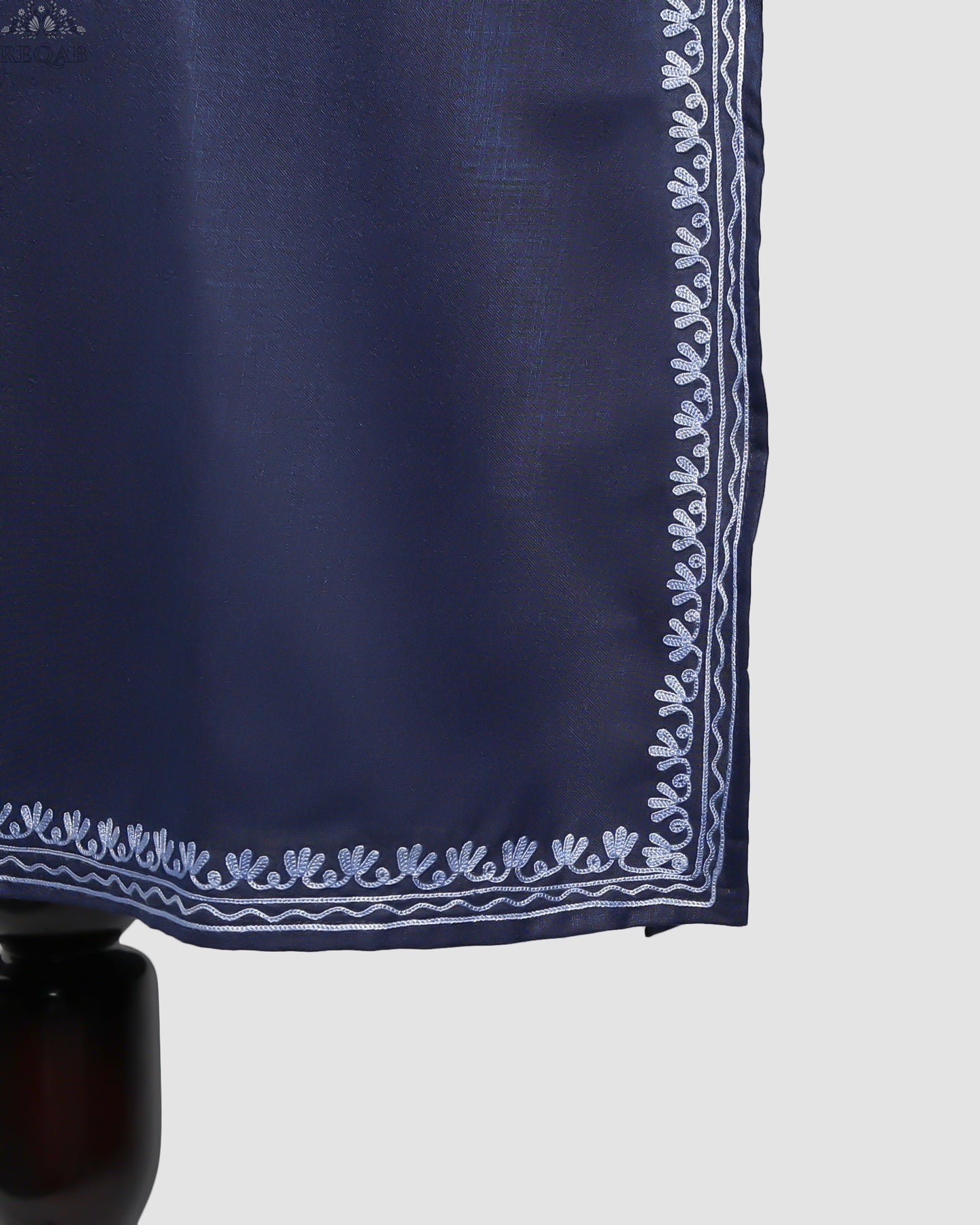 Madison Blue Ruby Cotton Kurti with Aari Embroidery