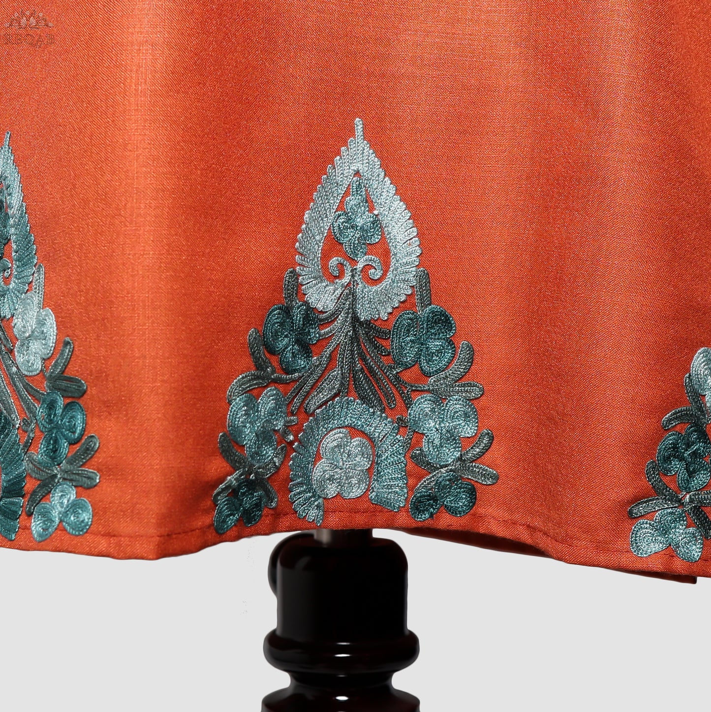 Crusta Brown Ruby Cotton Co-ord Set with Aari Embroidery